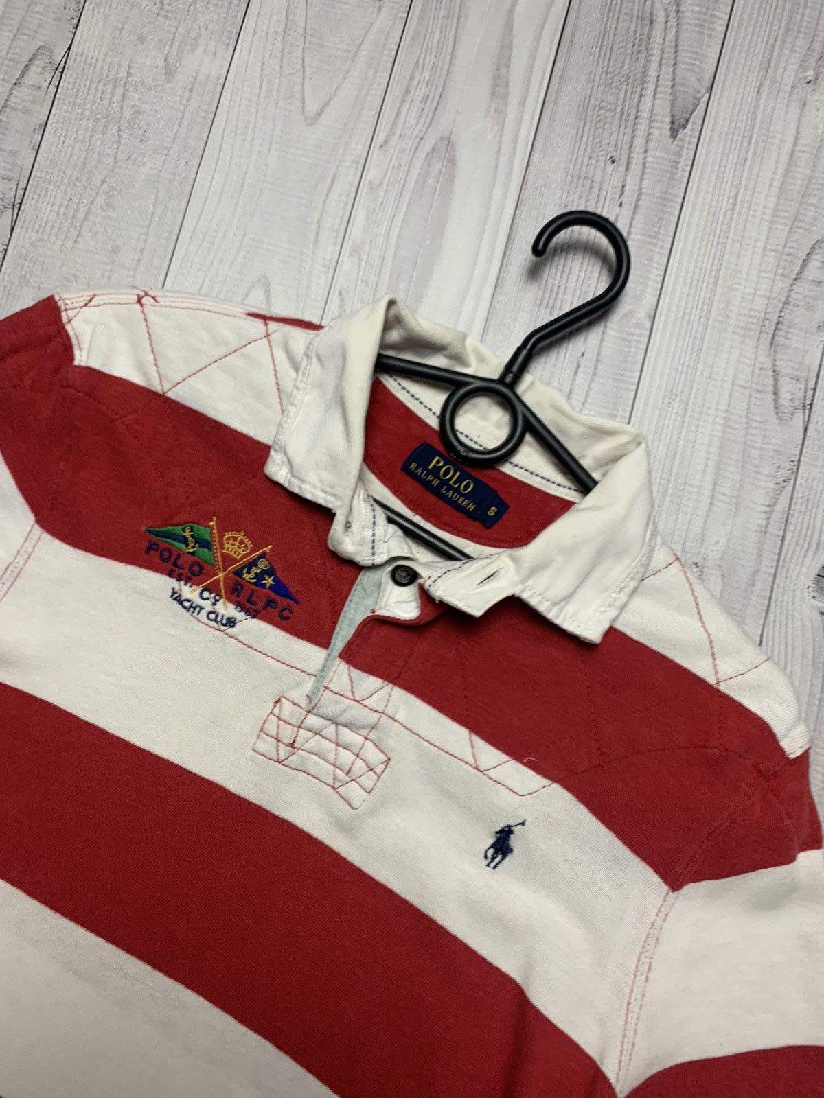 Polo Ralph Lauren × Ralph Lauren × Vintage Vintage polo Ralph Lauren rugby striped size S polo club Size US S / EU 44-46 / 1 - 2 Thumbnail