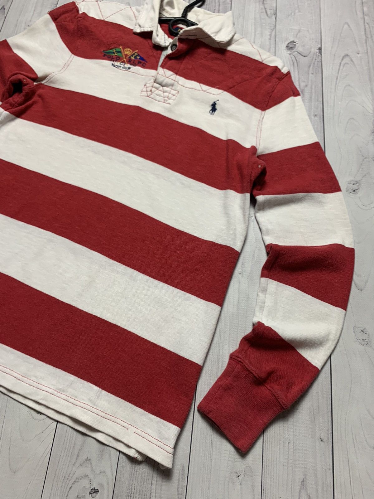 Polo Ralph Lauren × Ralph Lauren × Vintage Vintage polo Ralph Lauren rugby striped size S polo club Size US S / EU 44-46 / 1 - 5 Thumbnail