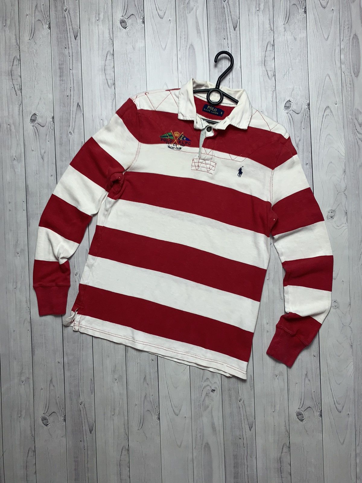 Polo Ralph Lauren × Ralph Lauren × Vintage Vintage polo Ralph Lauren rugby striped size S polo club Size US S / EU 44-46 / 1 - 1 Thumbnail