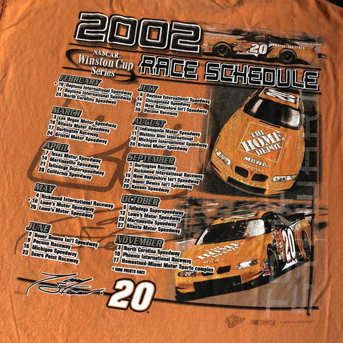 Chase Authentics Vintage 00s NASCAR Tony Stewart Double Side Graphic Logo Tee Size US XL / EU 56 / 4 - 5 Thumbnail