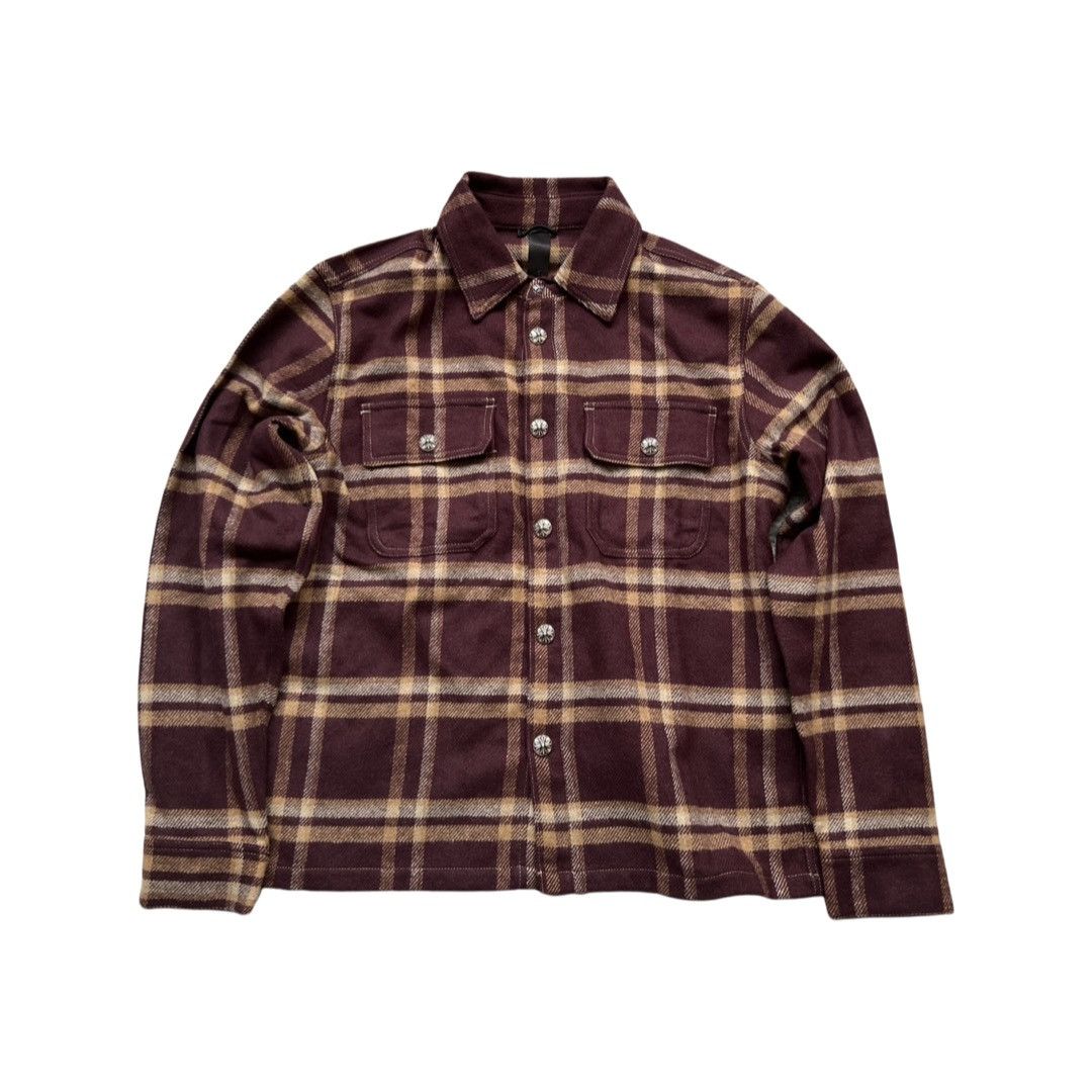 Chrome Hearts Checkered plaid flannel shirt button up | Grailed