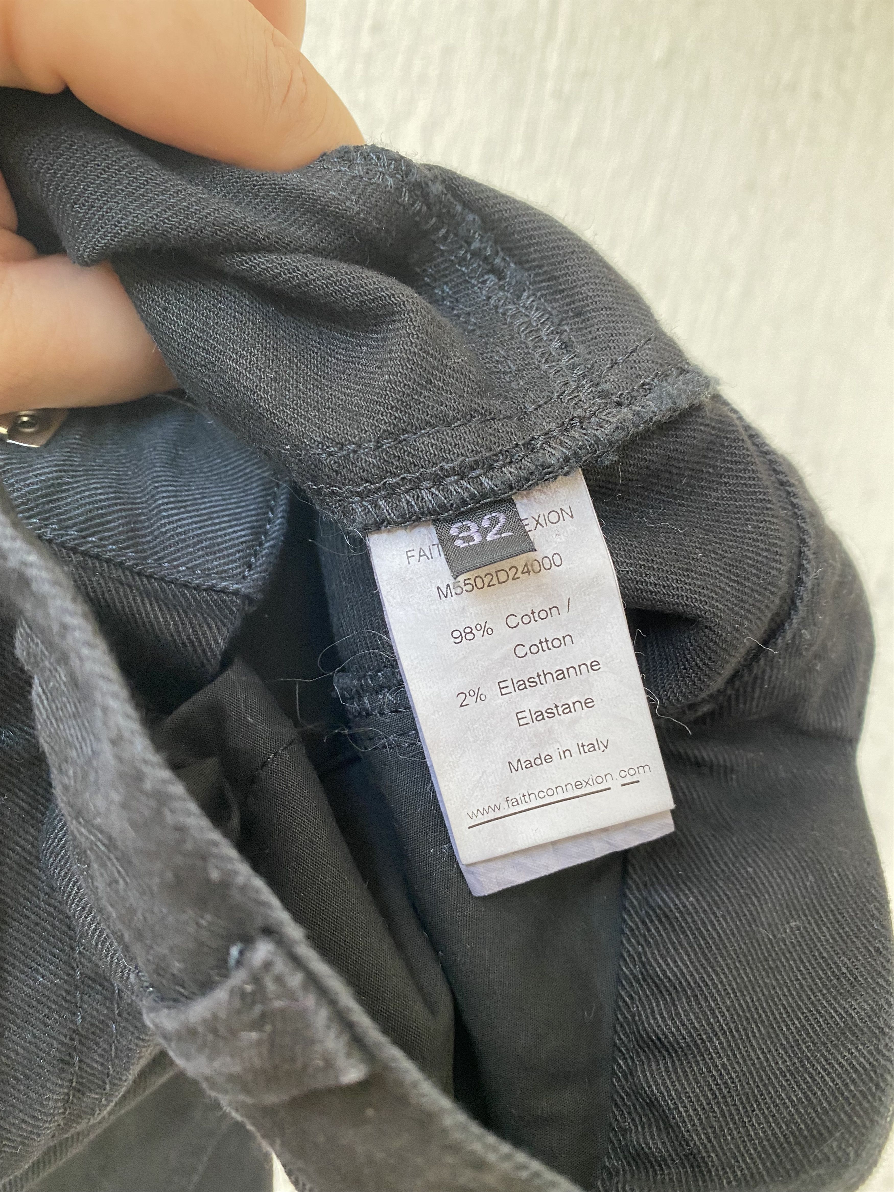 Faith Connexion BLACK RUNNING JEANS Size US 32 / EU 48 - 6 Thumbnail