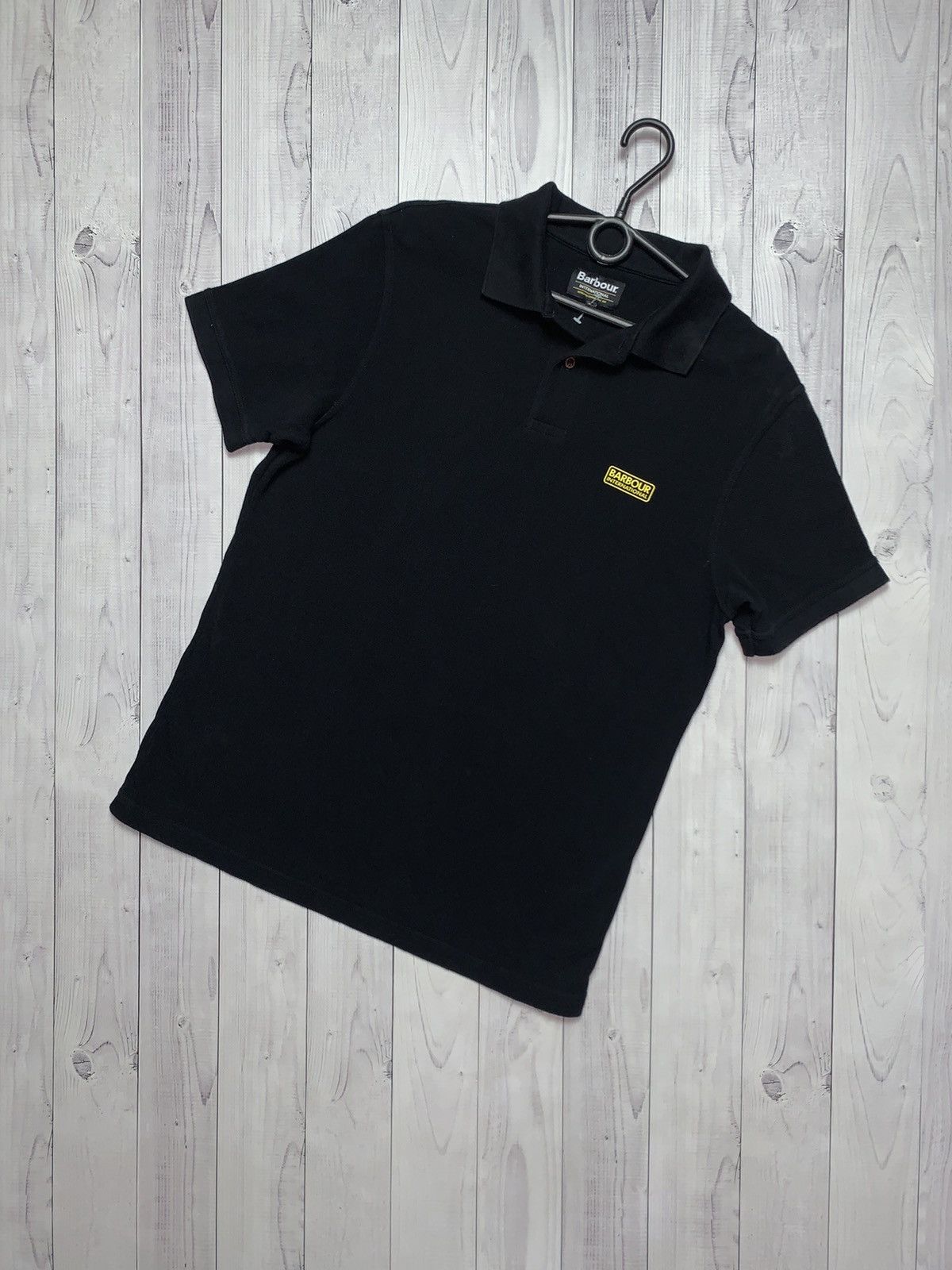 Barbour polo black classic size L