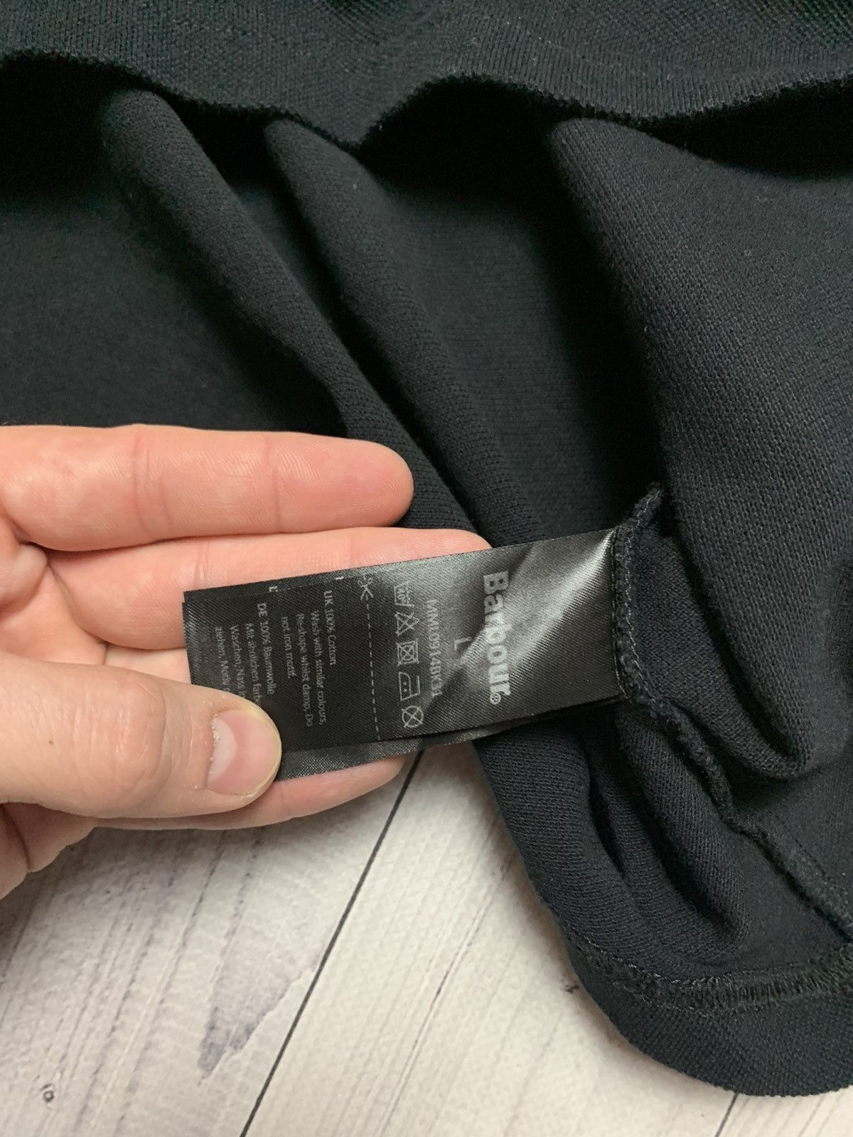 Barbour polo black classic size L
