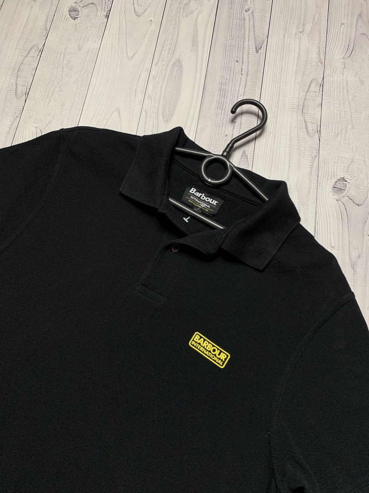 Barbour polo black classic size L