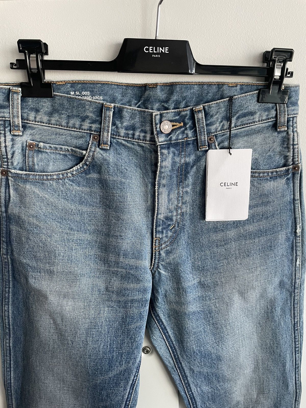 Celine × Hedi Slimane Sold Out Rare Brand NEW M_SL_003 Low Rise Slim Skinny Denim Size US 29 - 12 Thumbnail
