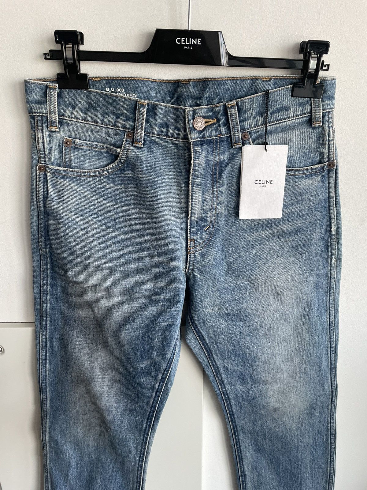 Celine × Hedi Slimane Sold Out Rare Brand NEW M_SL_003 Low Rise Slim Skinny Denim Size US 29 - 19 Thumbnail