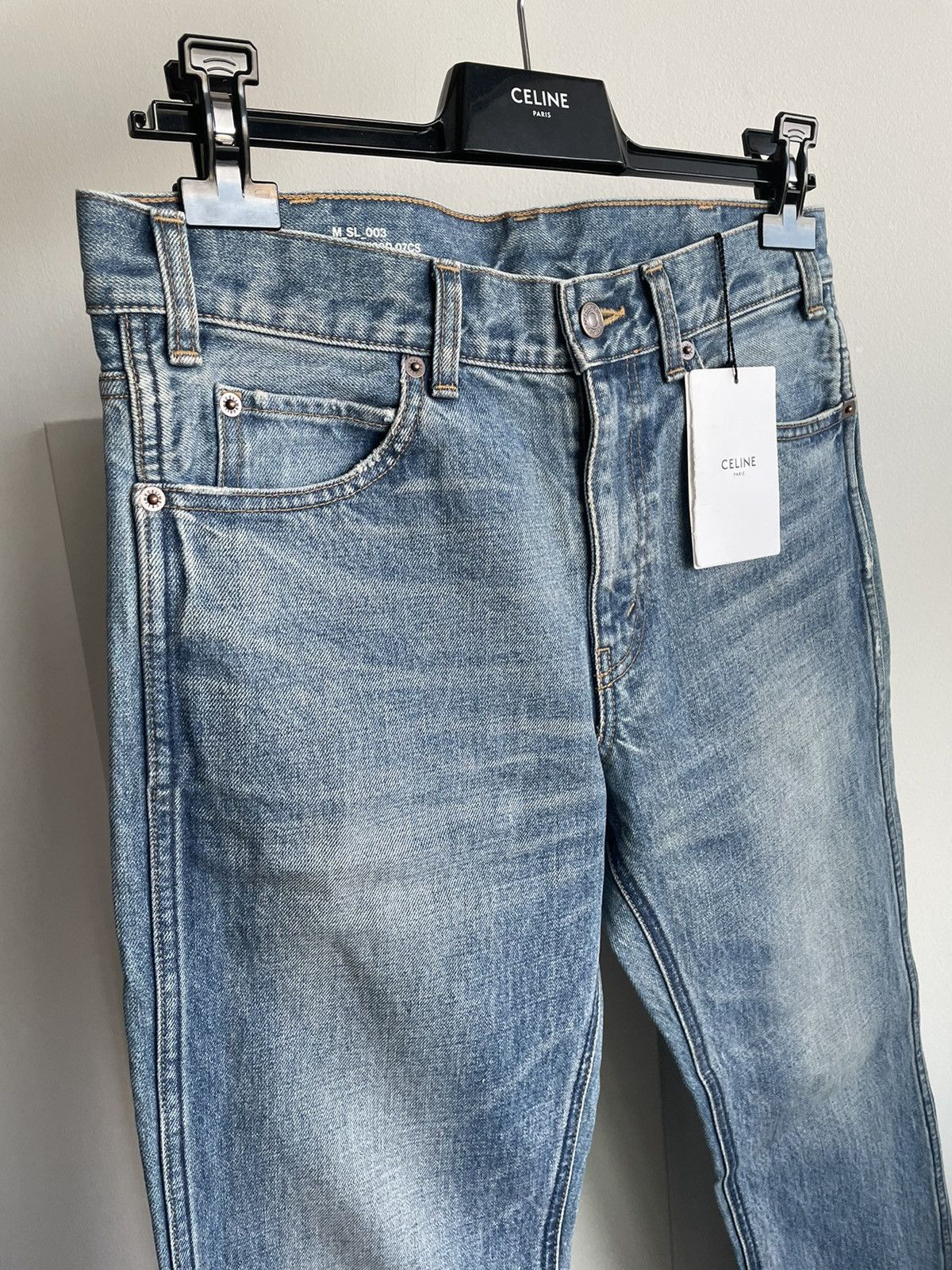 Celine × Hedi Slimane Sold Out Rare Brand NEW M_SL_003 Low Rise Slim Skinny Denim Size US 29 - 16 Thumbnail