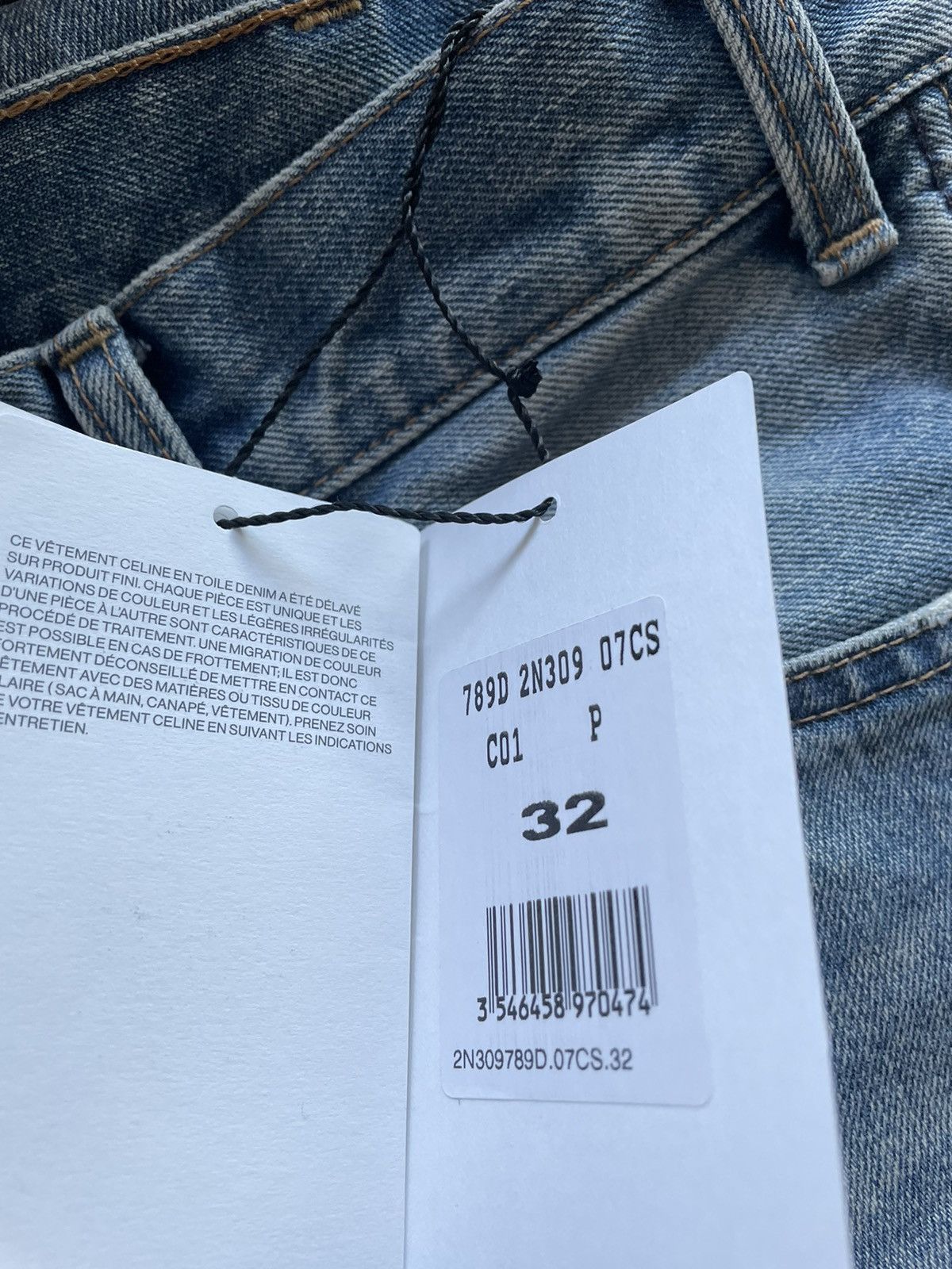 Celine × Hedi Slimane Sold Out Rare Brand NEW M_SL_003 Low Rise Slim Skinny Denim Size US 29 - 21 Thumbnail