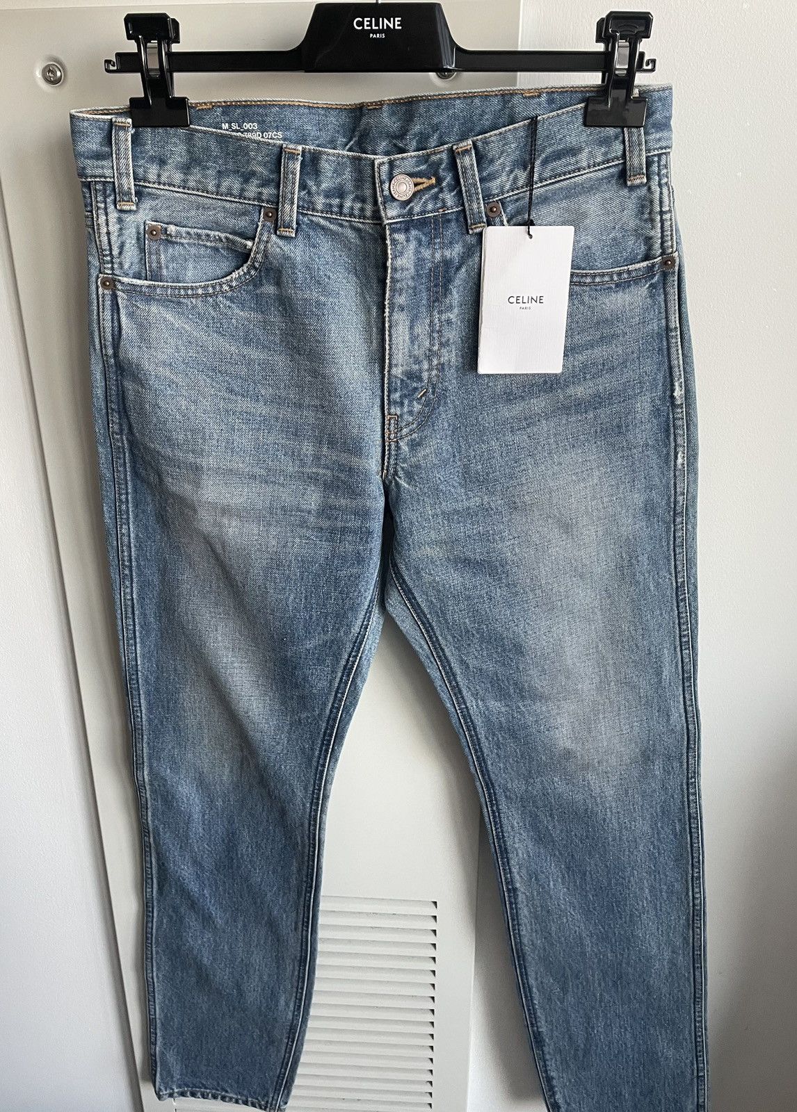 Celine × Hedi Slimane Sold Out Rare Brand NEW M_SL_003 Low Rise Slim Skinny Denim Size US 29 - 15 Thumbnail