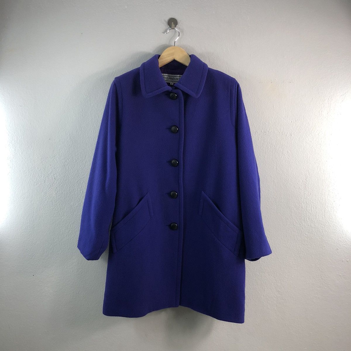 Vintage Yvessaintlaurent Trench Wool Overcoat Jacket