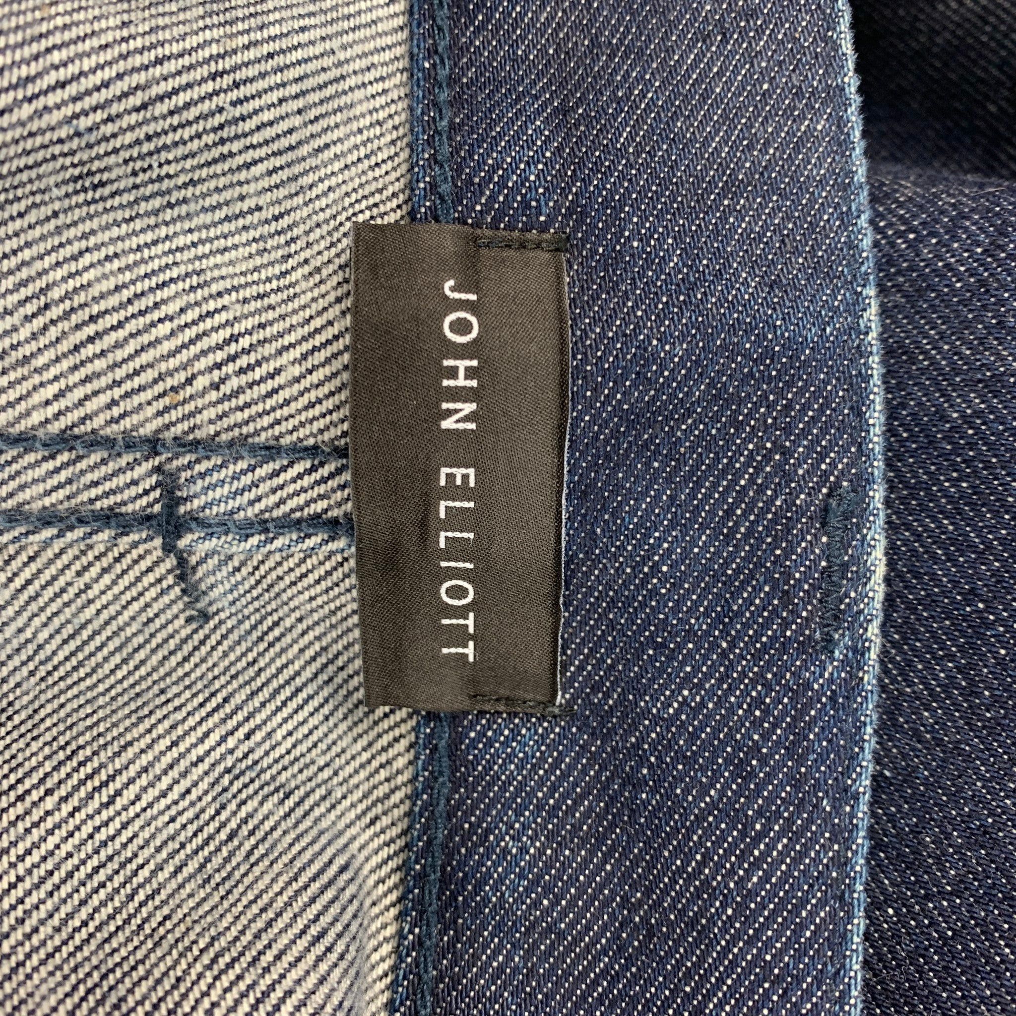 John Elliott Indigo Cotton Polyurethane Slim Jeans Size US 33 - 4 Thumbnail