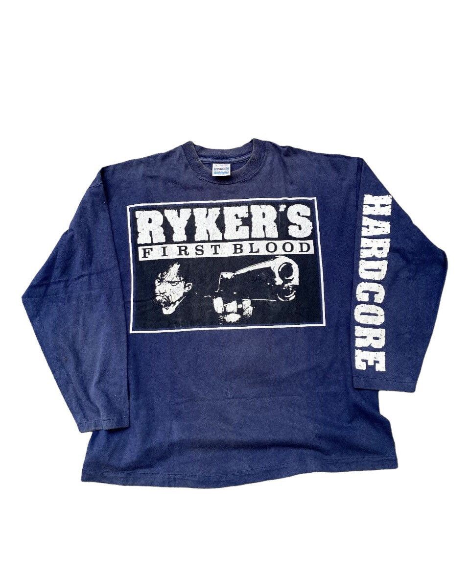 洋楽 RYKER'S / FIRST BLOOD Vintage 90s Ryker's First Blood Hardcore Punk Rock Band T
