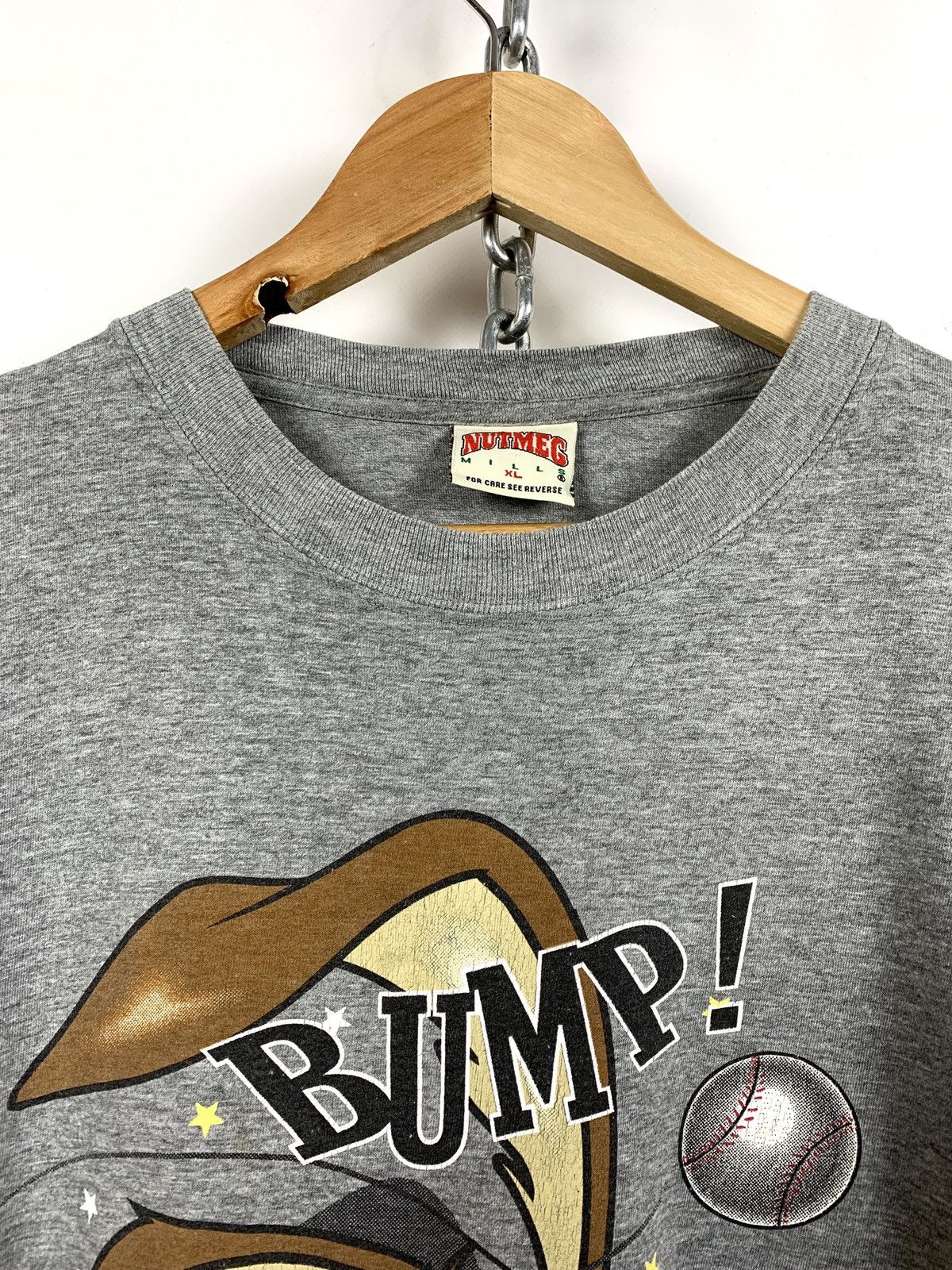 MLB 1996 Vintage Oakland Athletics Wile E.Coyote Nutmeg MLB Tee Size US XL / EU 56 / 4 - 4 Thumbnail