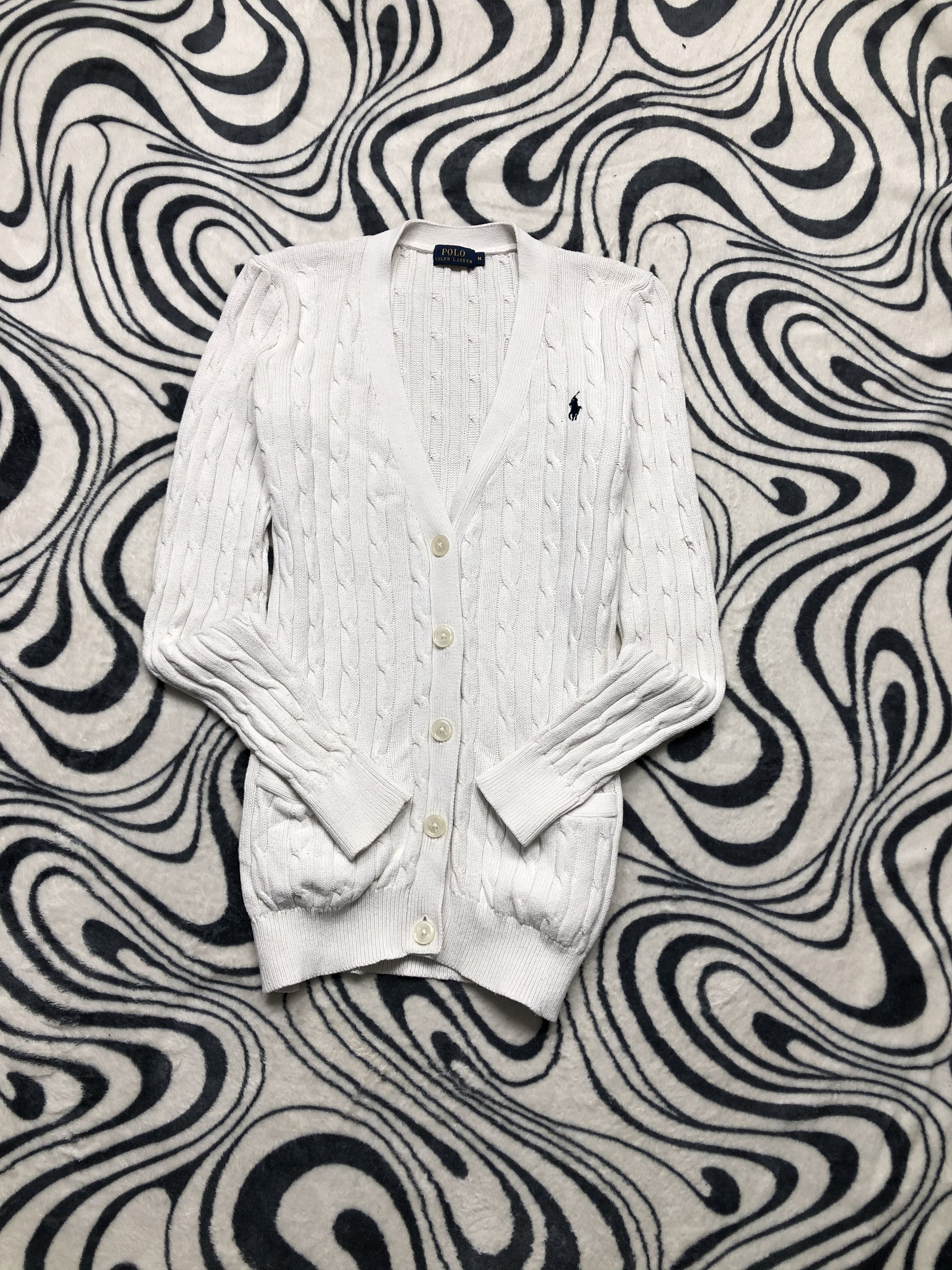 Polo Ralph Lauren Polo Ralph Lauren Womens Cable Knit Cardigan Sweater Size M / US 6-8 / IT 42-44 - 1 Thumbnail