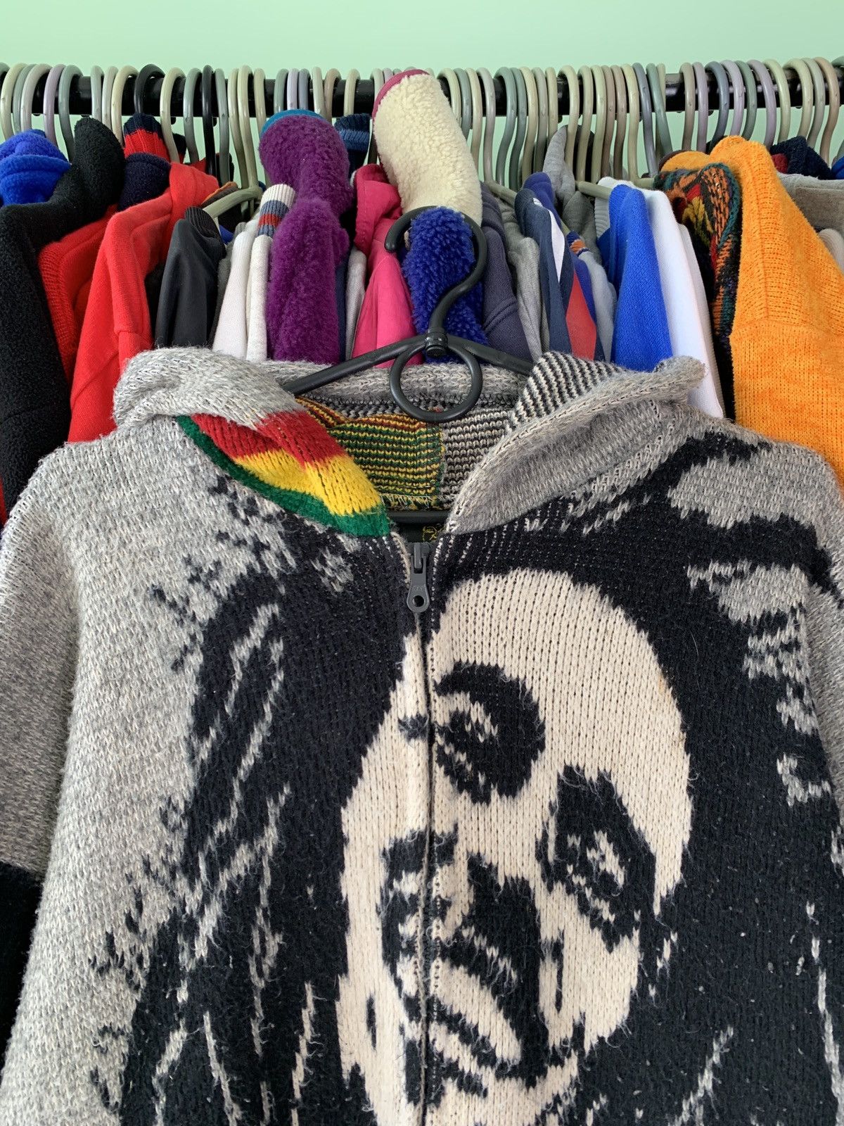 Bob Marley × Vintage VINTAGE 90's BOB MARLEY WOOL HOODED JACKET Size US L / EU 52-54 / 3 - 3 Thumbnail