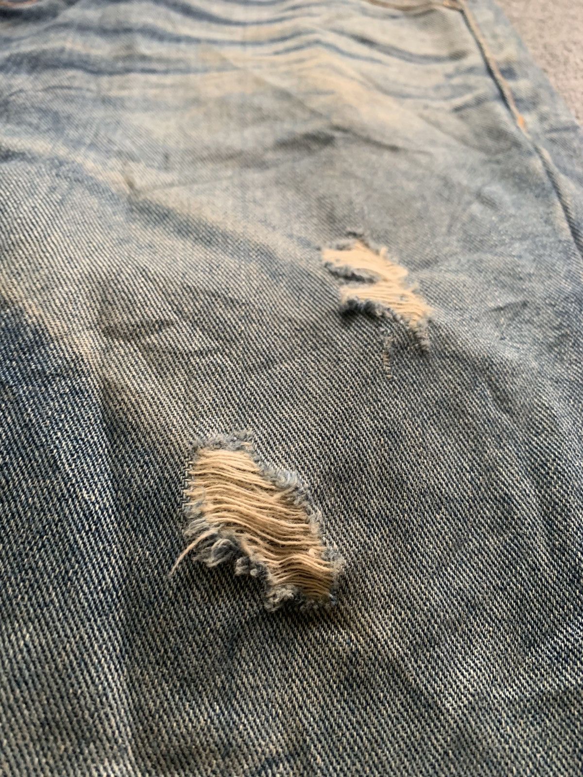 Japanese Brand Distressed Jeans Skull Logo Size US 33 - 7 Thumbnail