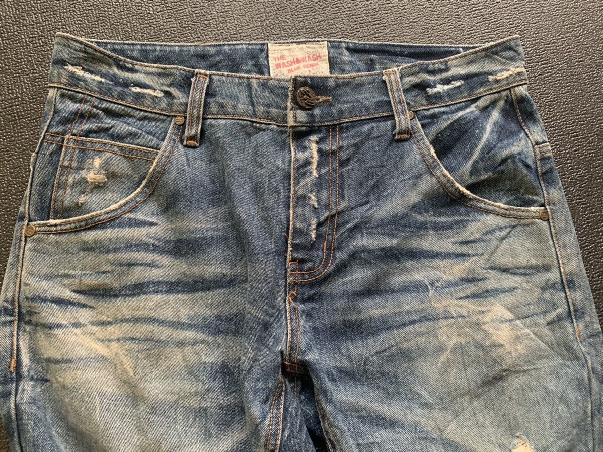 Japanese Brand Distressed Jeans Skull Logo Size US 33 - 9 Thumbnail