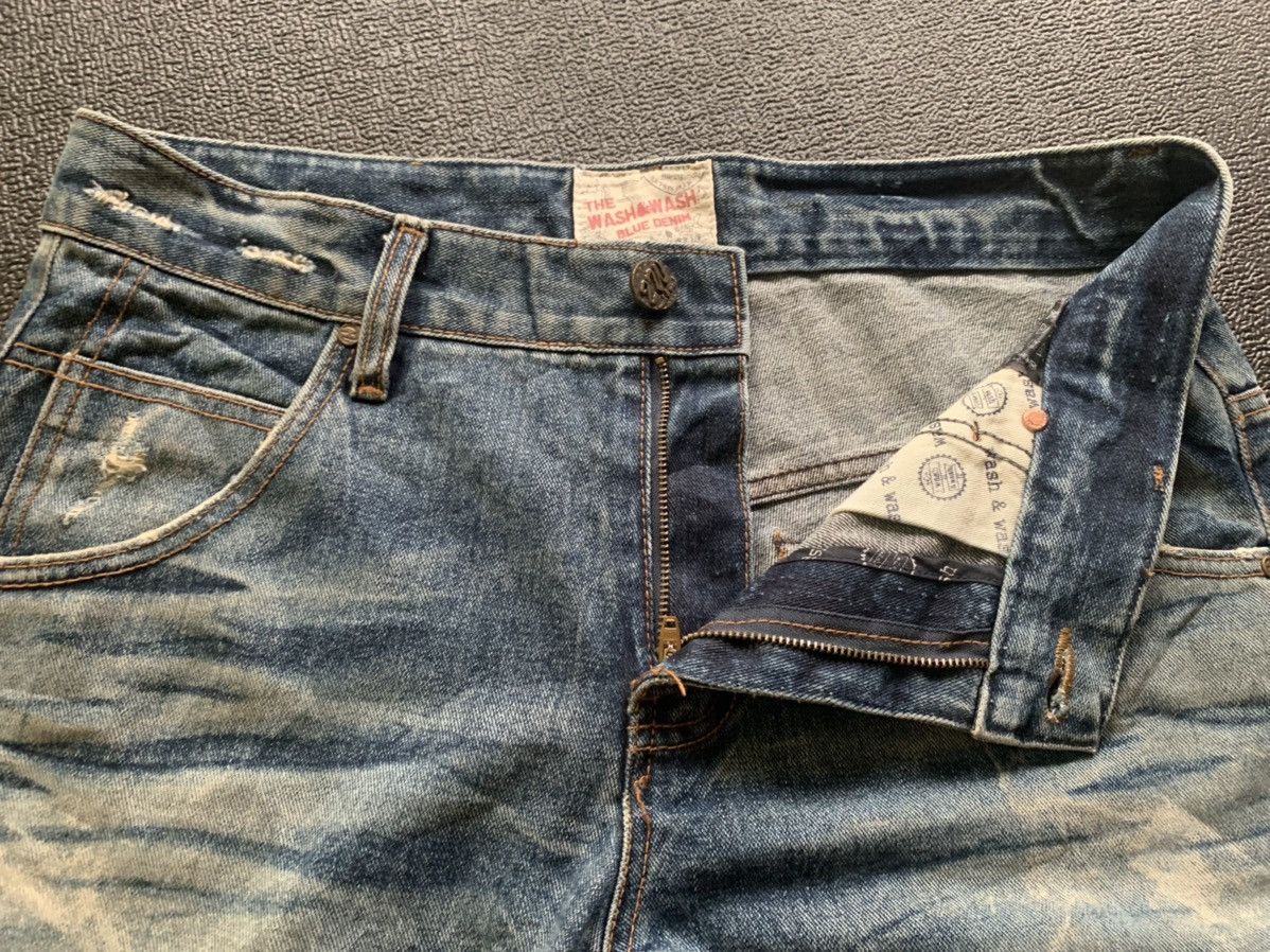 Japanese Brand Distressed Jeans Skull Logo Size US 33 - 12 Thumbnail