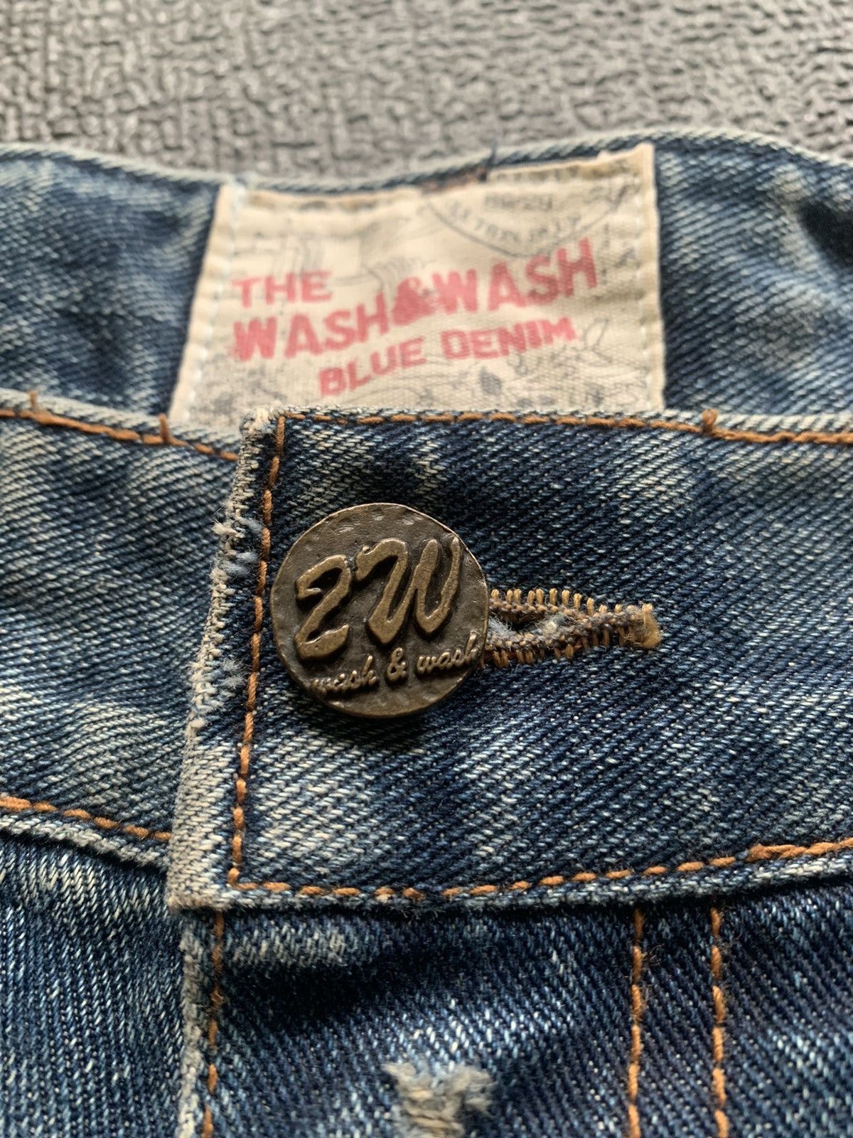 Japanese Brand Distressed Jeans Skull Logo Size US 33 - 11 Thumbnail