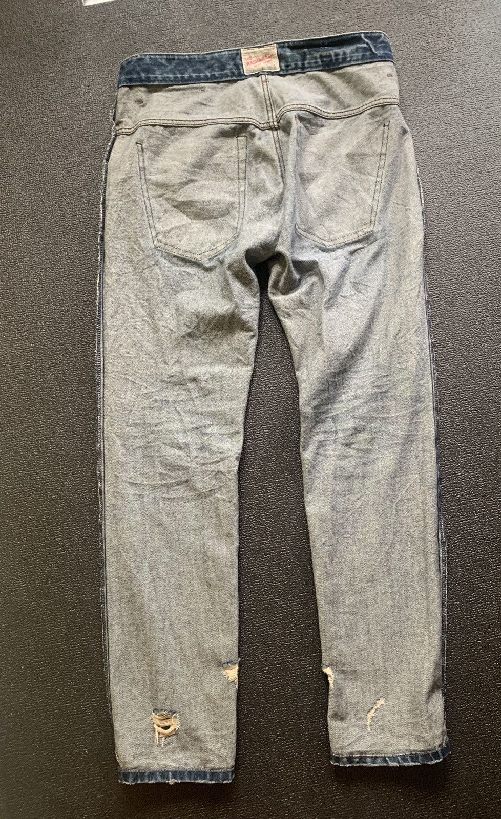 Japanese Brand Distressed Jeans Skull Logo Size US 33 - 20 Thumbnail