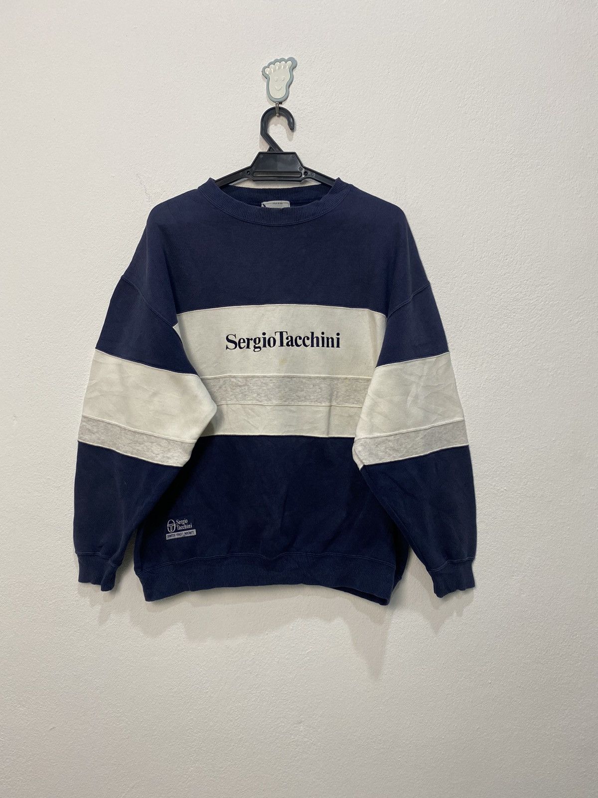 Sergio Tacchini × Vintage VINTAGE SERGIO TACCHINI SWEATSHIRT SPELL OUT Size US M / EU 48-50 / 2 - 1 Thumbnail