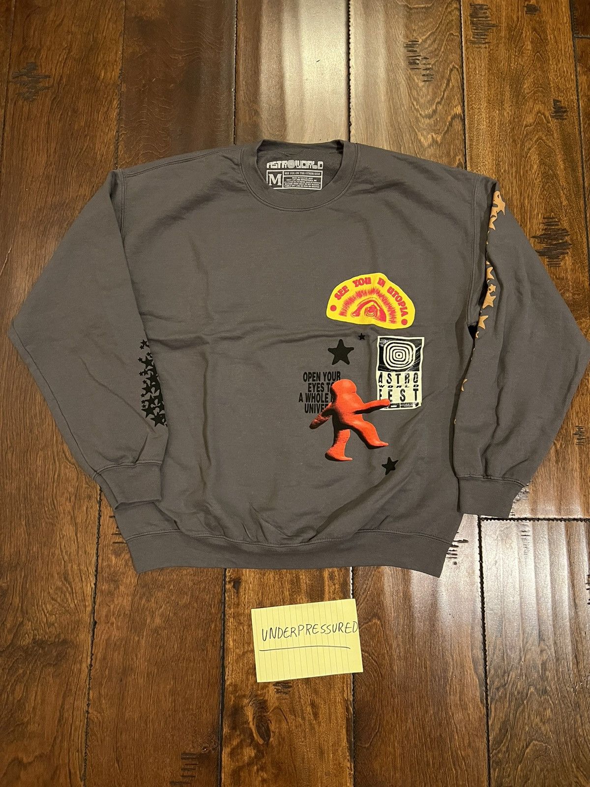 Travis Scott ASTROWORLD FESTIVAL HOUSTON CREWNECK LARGE Size US L / EU 52-54 / 3 - 1 Thumbnail