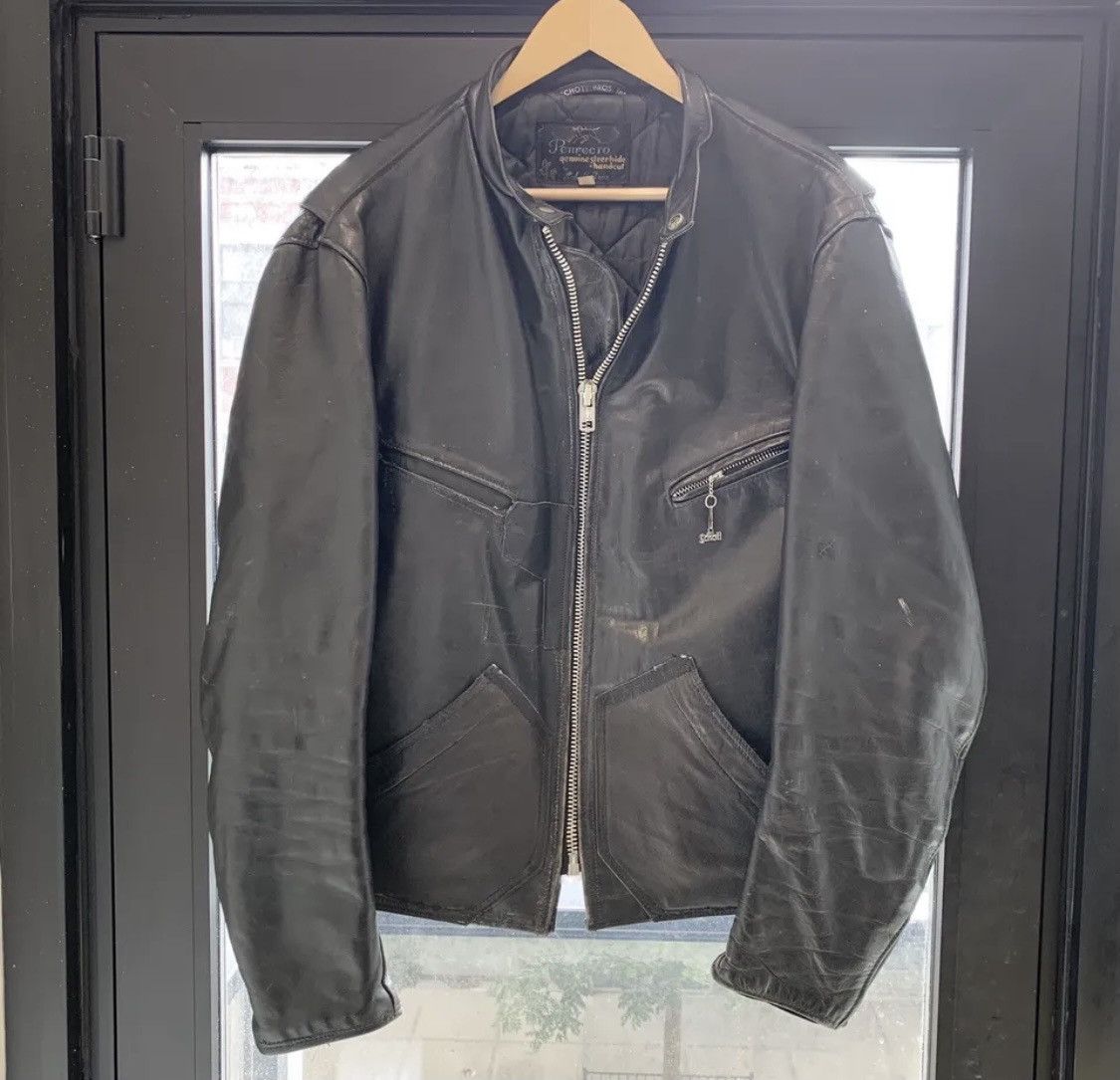 Schott Vintage 60s Schott Perfecto Cafe Racer Motorcycle Jacket USA ...