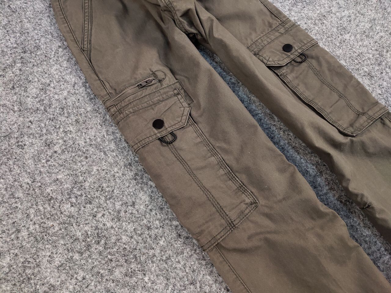 Japanese Brand Vintage Cargo Pants Travis Scott Japan Zip Pocket Olive Size US 30 / EU 46 - 8 Thumbnail