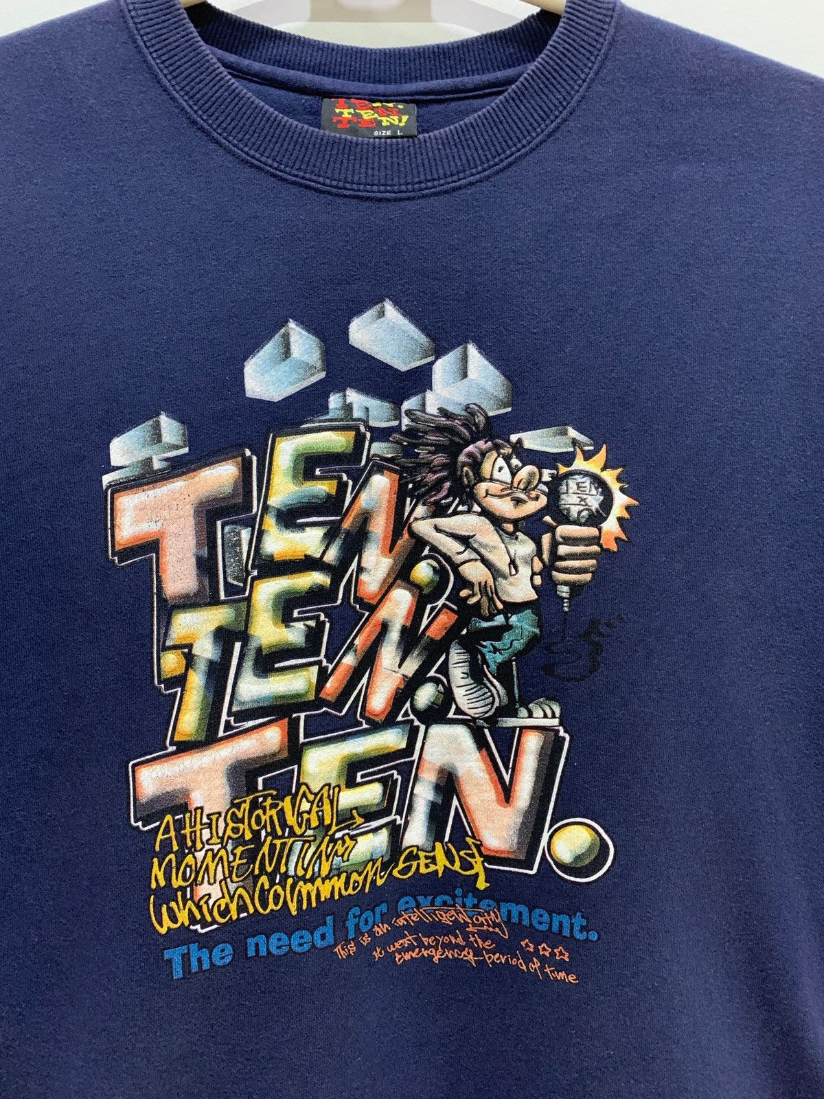 Japanese Brand × Vintage Ten ten ten Sweatshirts Size L Size US L / EU 52-54 / 3 - 2 Thumbnail