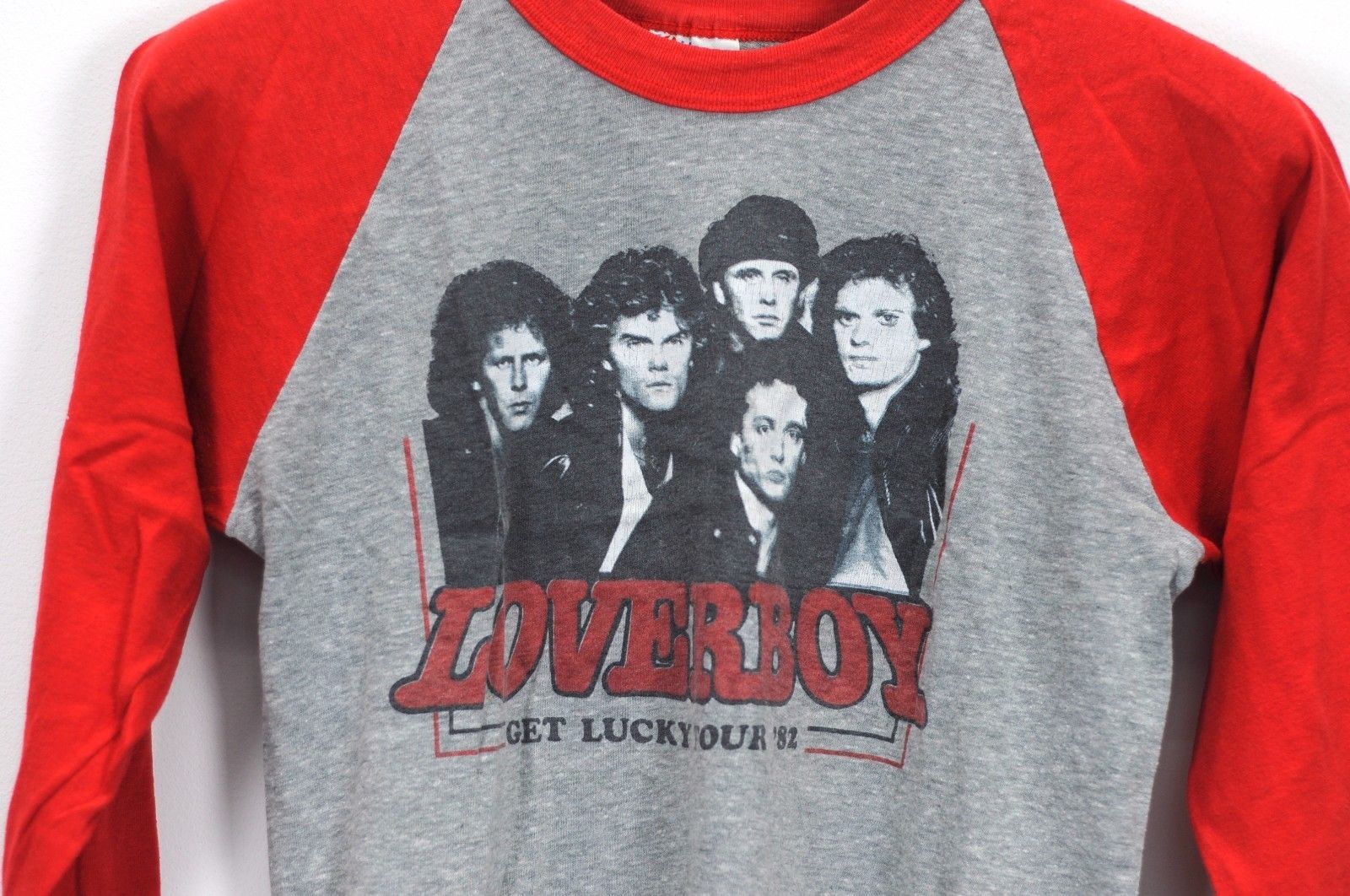 Hanes Vintage Raglan Loverboy t shirt 1982 Get Lucky Tour Size US S / EU 44-46 / 1 - 2 Thumbnail