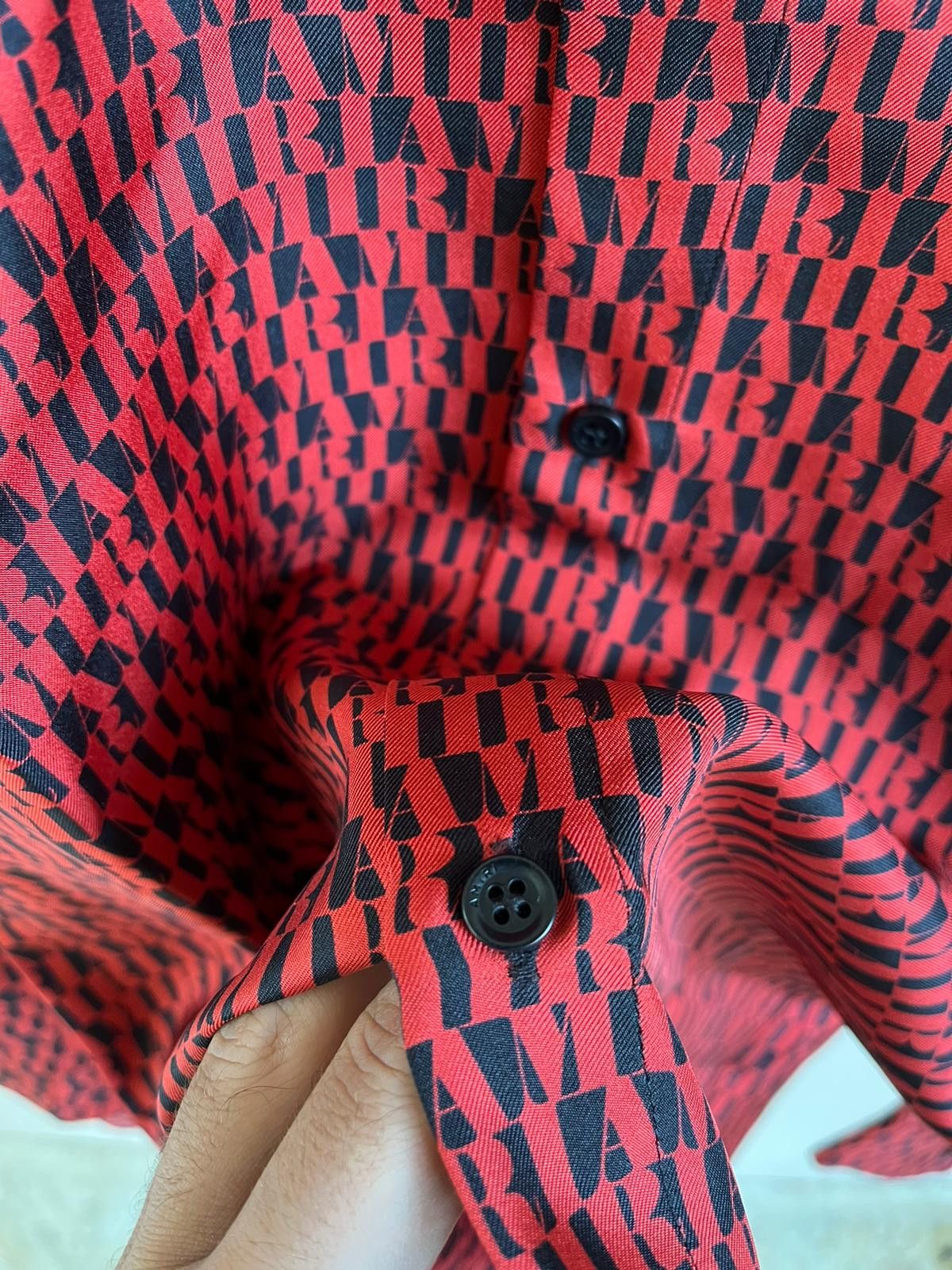 Amiri All Over LS Shirt in Black/Red Size US XXL / EU 58 / 5 - 7 Thumbnail