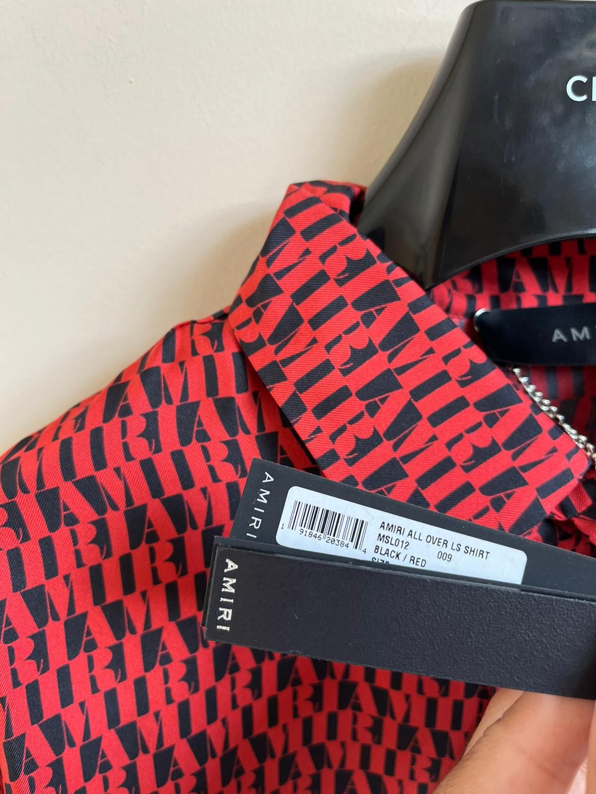 Amiri All Over LS Shirt in Black/Red Size US XXL / EU 58 / 5 - 9 Thumbnail
