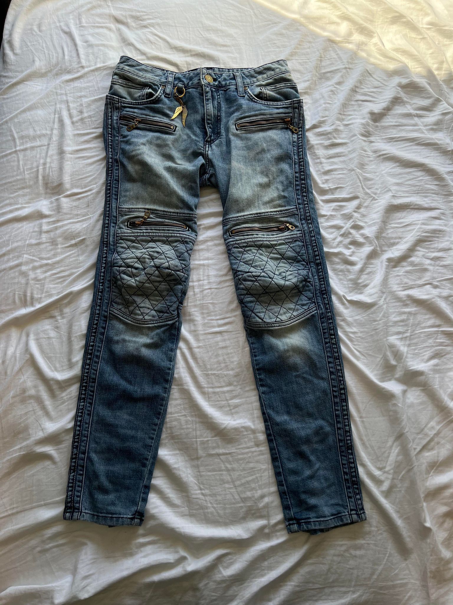 Robins Jeans moto quilted knee Grailed