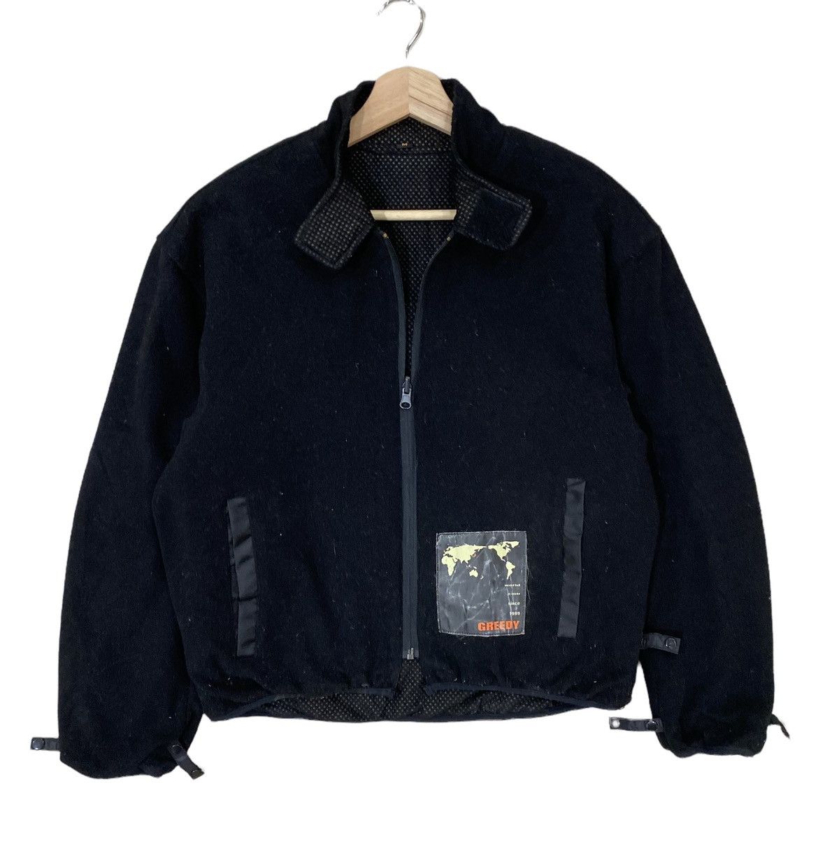 Greedy Genius × Sports Specialties ⚡️VTG GREEDY WORLD CLUB 1999 WOOL ZIPPER JACKET Size US M / EU 48-50 / 2 - 2 Thumbnail