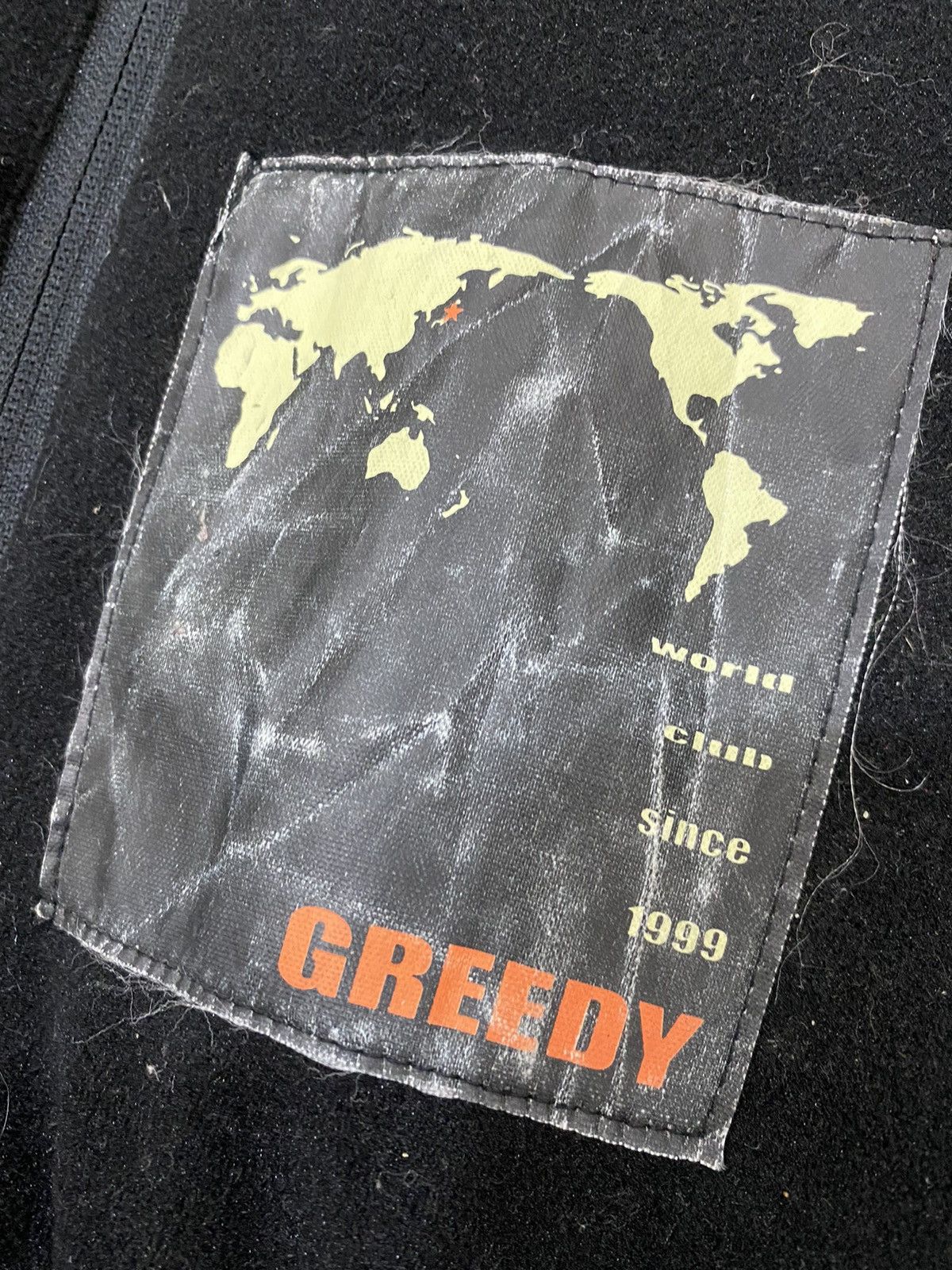 Greedy Genius × Sports Specialties ⚡️VTG GREEDY WORLD CLUB 1999 WOOL ZIPPER JACKET Size US M / EU 48-50 / 2 - 7 Thumbnail