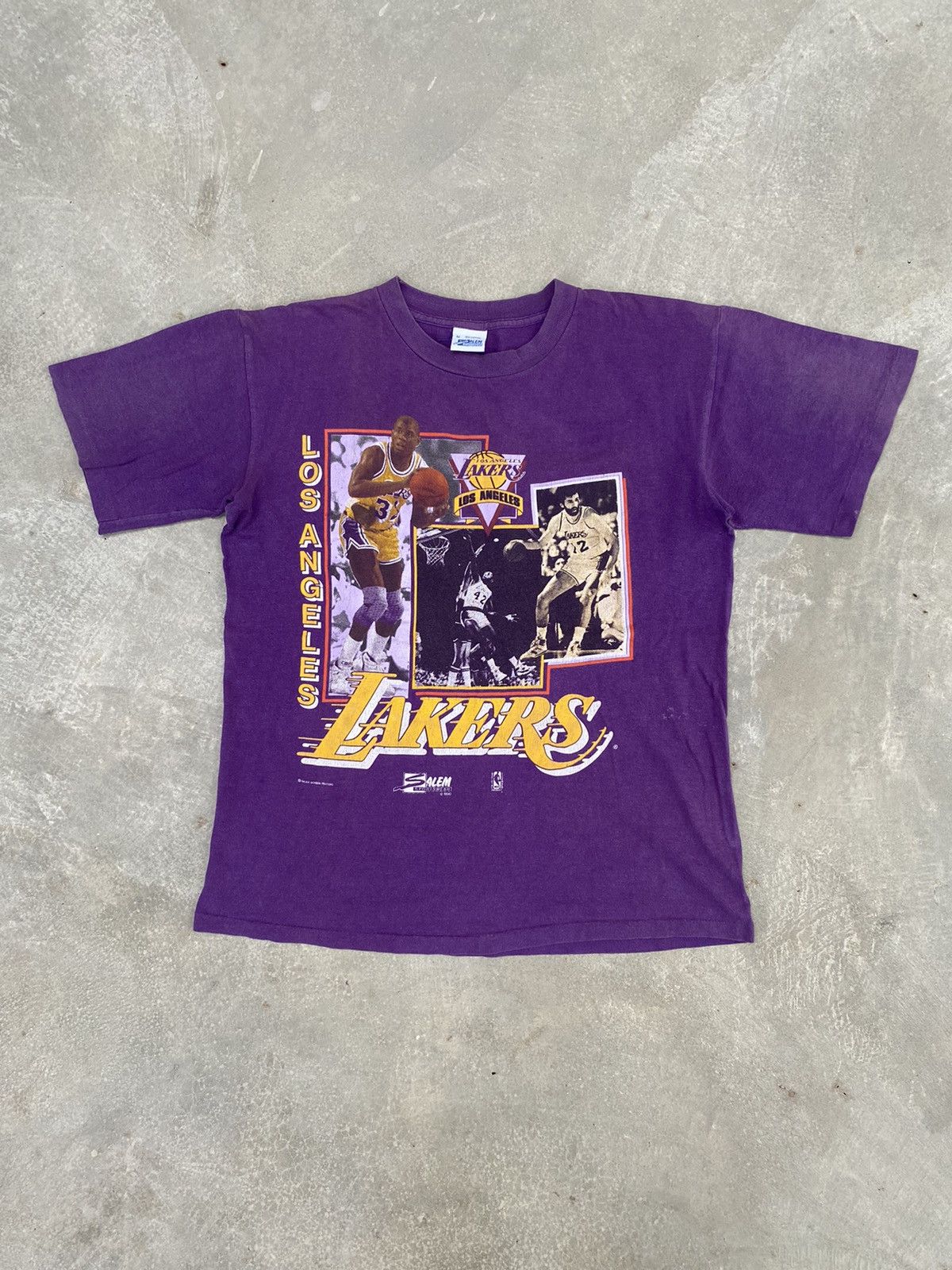 image of Vintage 80S-90S Lakers Michael Jordan Tees in Purple, Men's (Size Small)