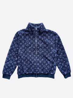 Louis Vuitton Men Monogram Jacquard Fleece Zip-Through Jacket