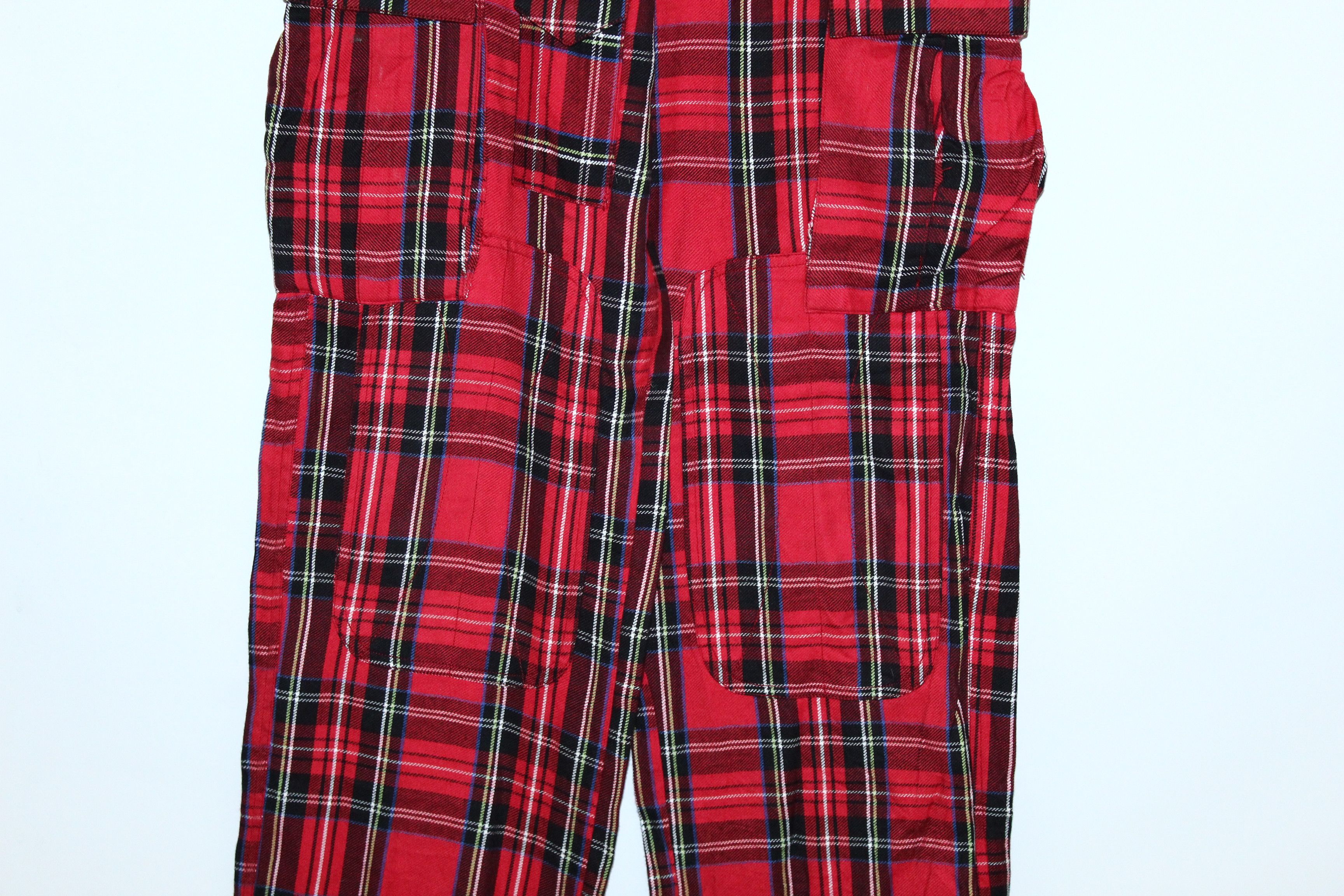 GSUS Sindustries Y2K🔥Gsus Sindustries Double Knee Tartan Baggy Cargo Pants Size US 32 / EU 48 - 4 Thumbnail