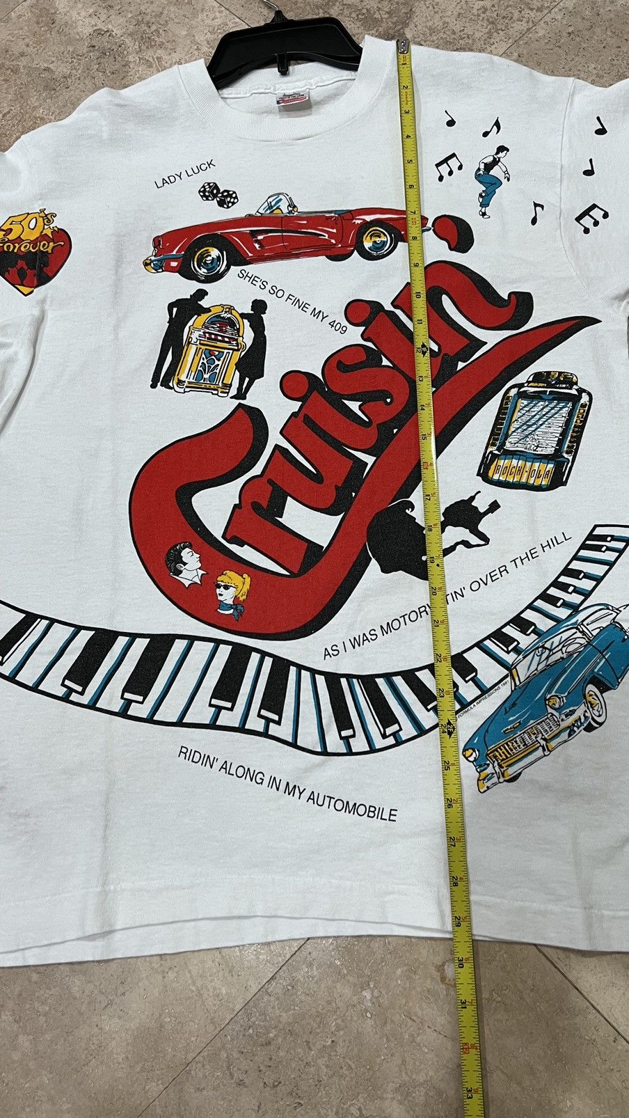Fruit Of The Loom Cruisin All Over Print 50s Theme Tee, Formula Impression ‘91 Size US L / EU 52-54 / 3 - 7 Thumbnail