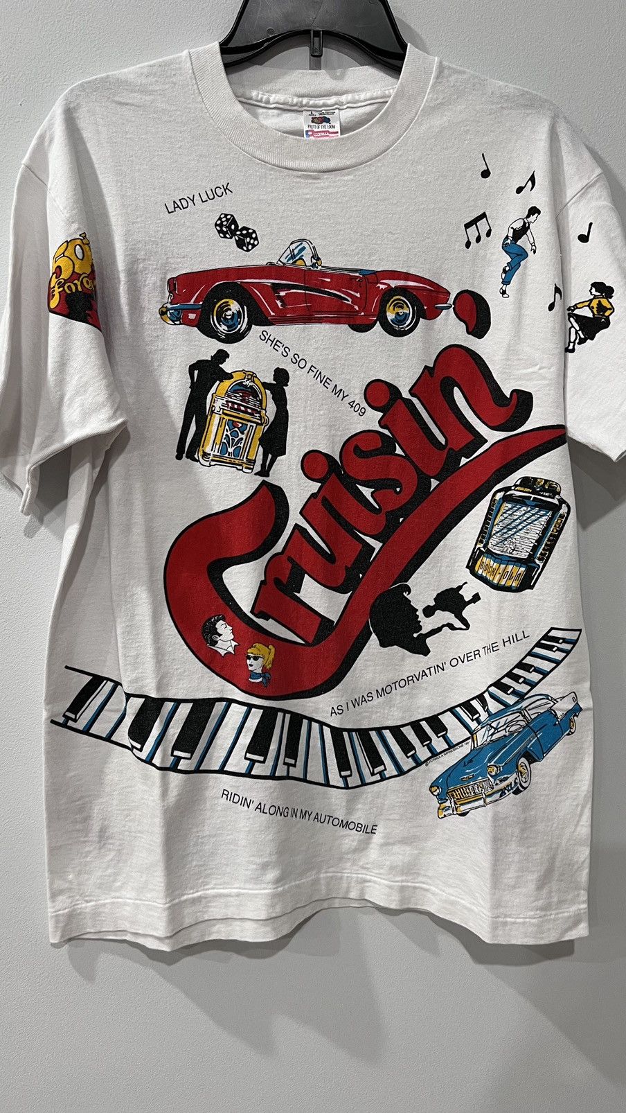 Fruit Of The Loom Cruisin All Over Print 50s Theme Tee, Formula Impression ‘91 Size US L / EU 52-54 / 3 - 1 Thumbnail