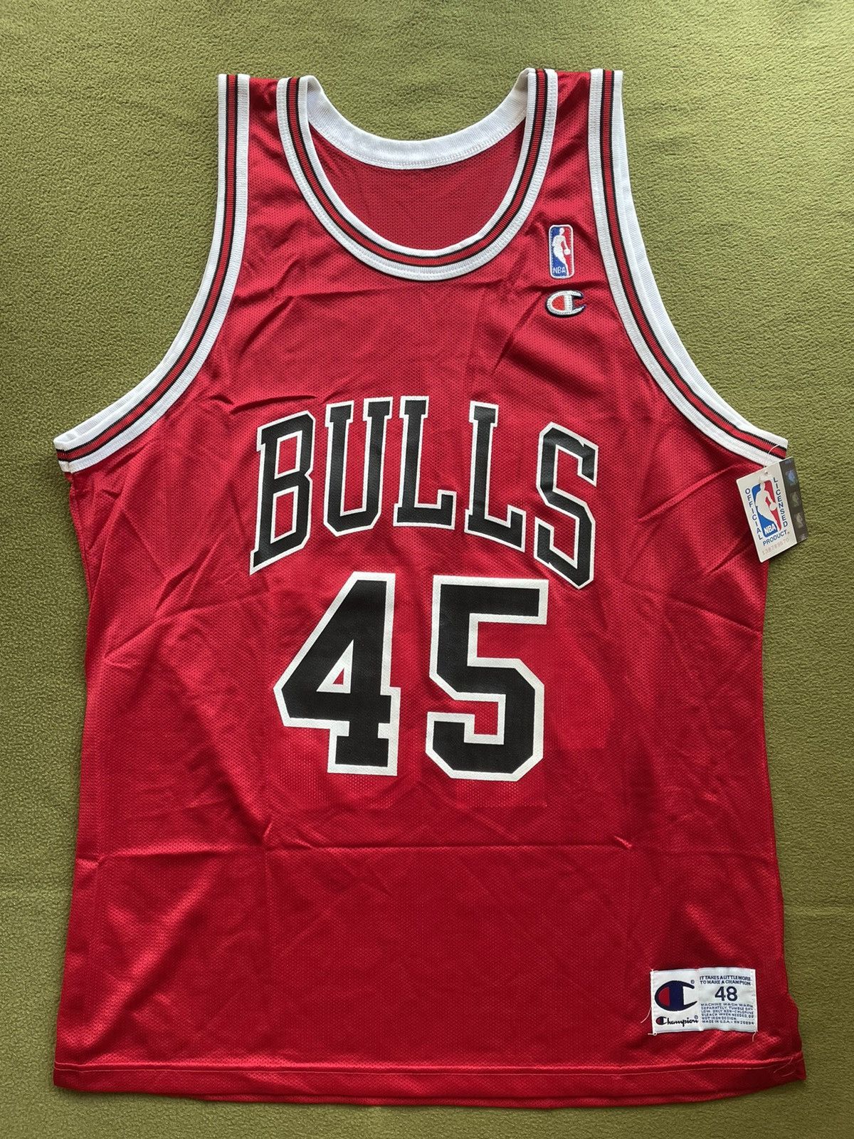 90s Chicago Bulls Champion Michael Jordan White Jersey XXL - 5 Star Vintage