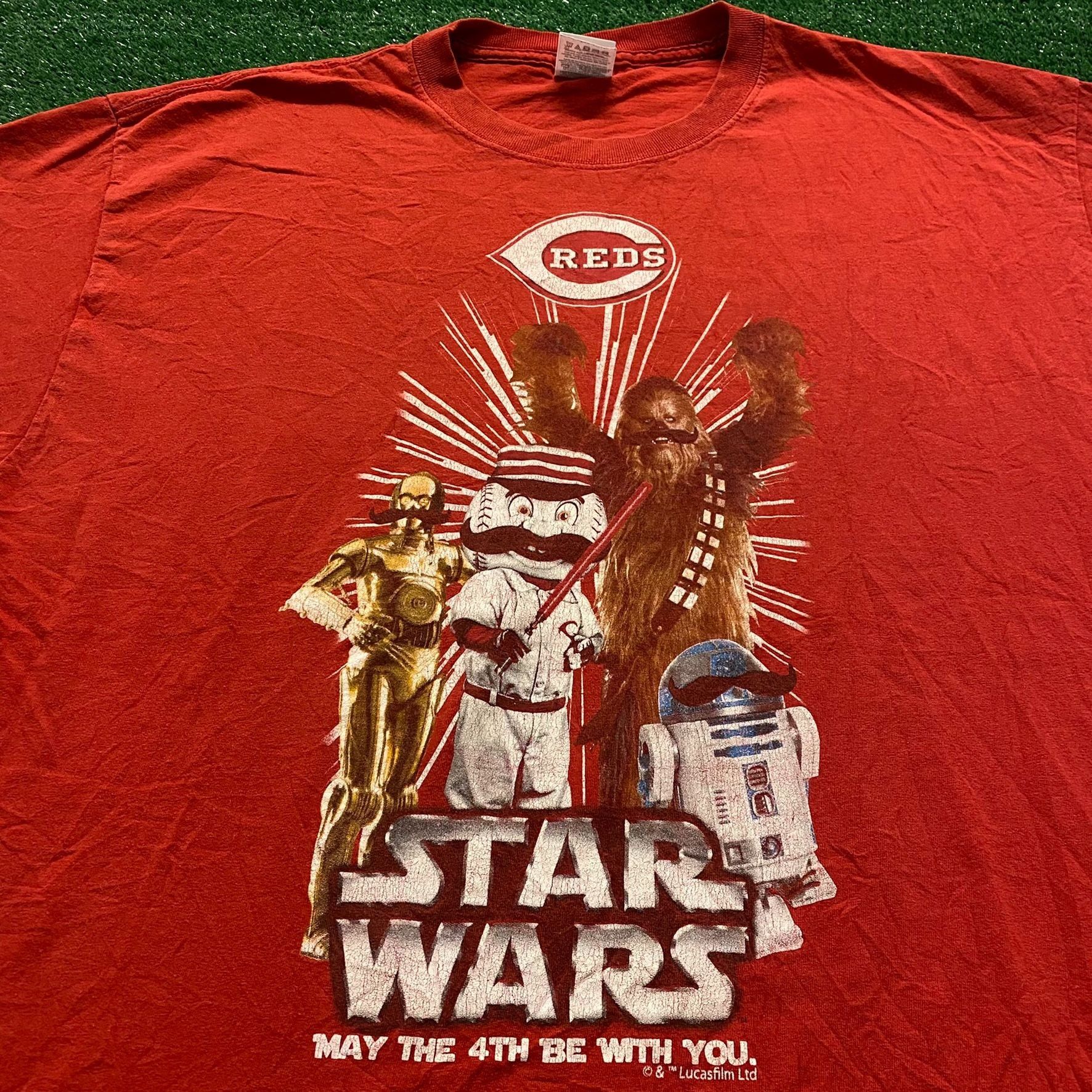 MLB Star Wars Cincinnati Vintage MLB T-Shirt Size US XL / EU 56 / 4 - 2 Thumbnail