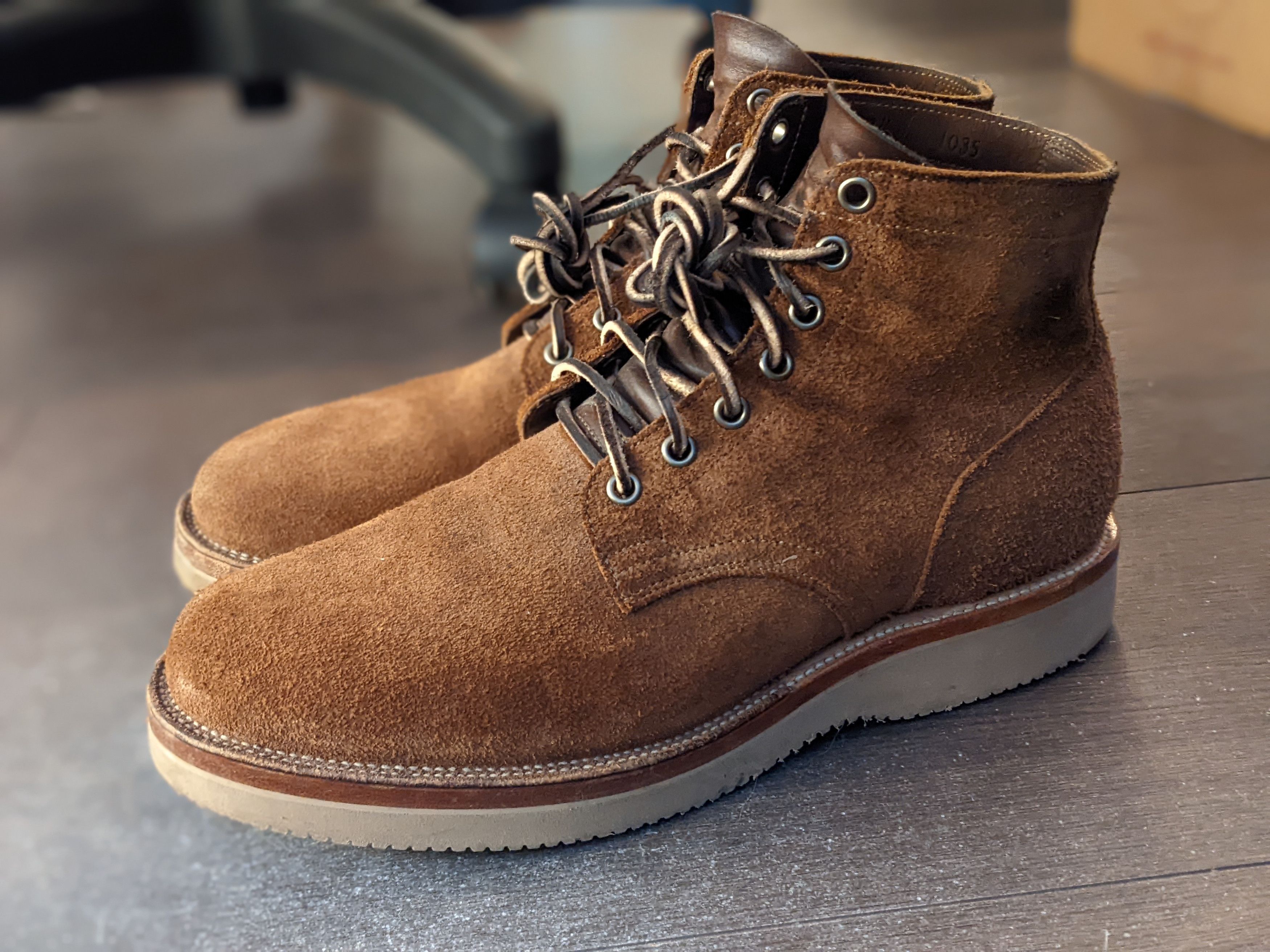 Viberg Viberg x Withered Fig Aged Bark Roughout Service Boot Sz 7.5 ...