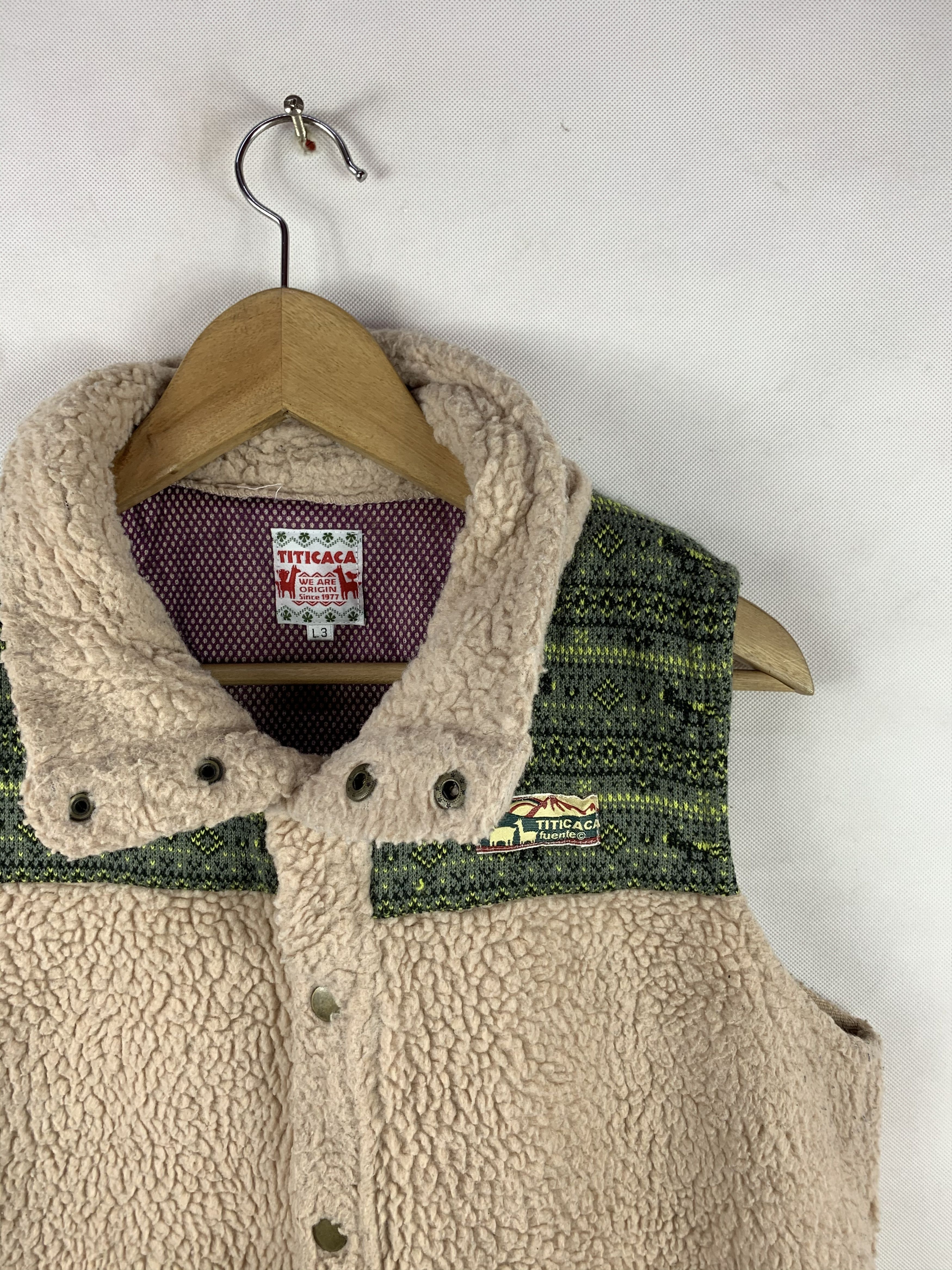 Japanese Brand 🔥Titicaca Deep Pile Fleece Vest Aztec Navajo Style Size US M / EU 48-50 / 2 - 3 Thumbnail