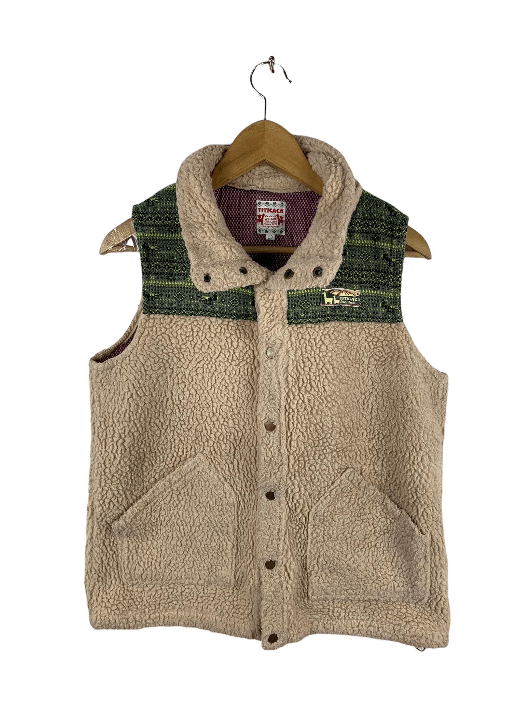 Japanese Brand 🔥Titicaca Deep Pile Fleece Vest Aztec Navajo Style Size US M / EU 48-50 / 2 - 1 Thumbnail