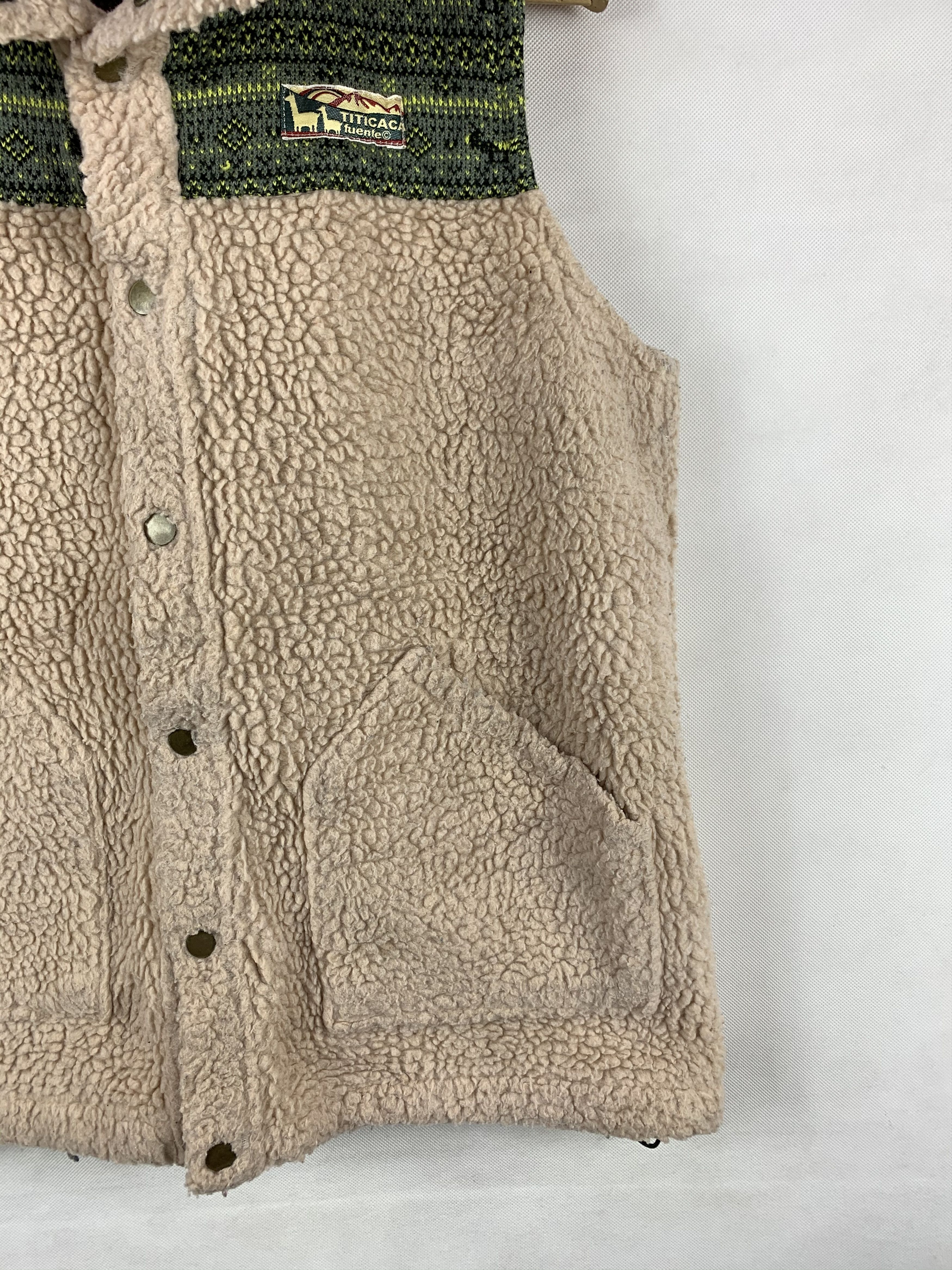 Japanese Brand 🔥Titicaca Deep Pile Fleece Vest Aztec Navajo Style Size US M / EU 48-50 / 2 - 4 Thumbnail