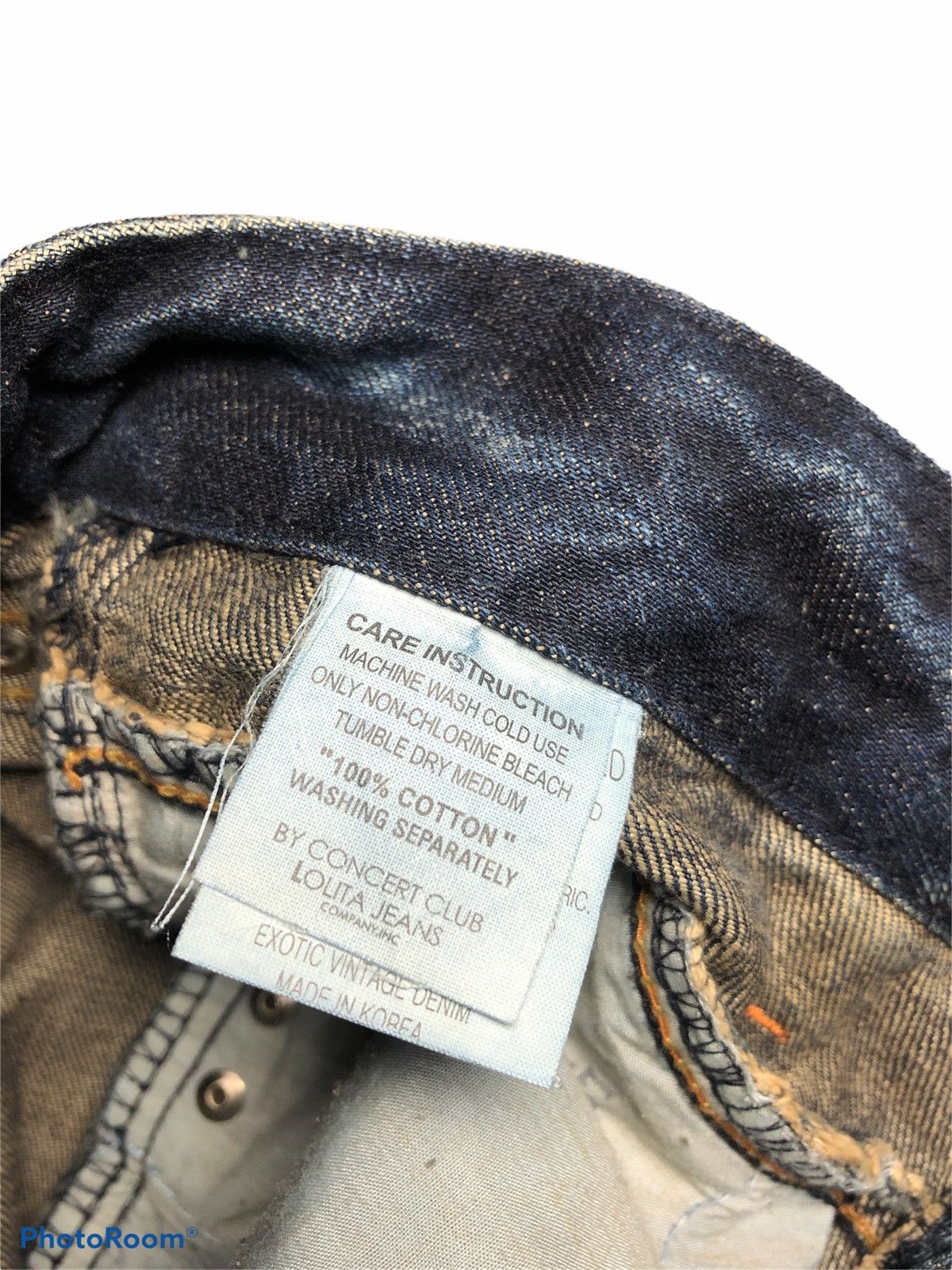 Japanese Brand FLARED⚡️LOLITA ZIPPER STUDDED DENIM Size 33" - 5 Thumbnail
