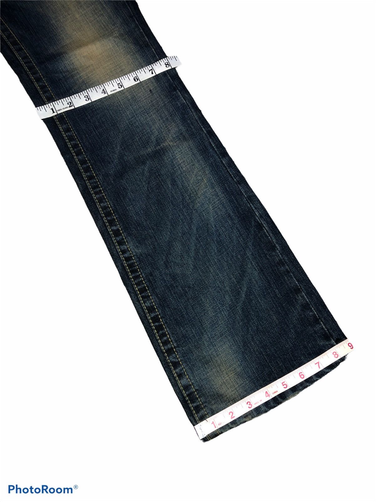 Japanese Brand FLARED⚡️LOLITA ZIPPER STUDDED DENIM Size 33" - 8 Thumbnail