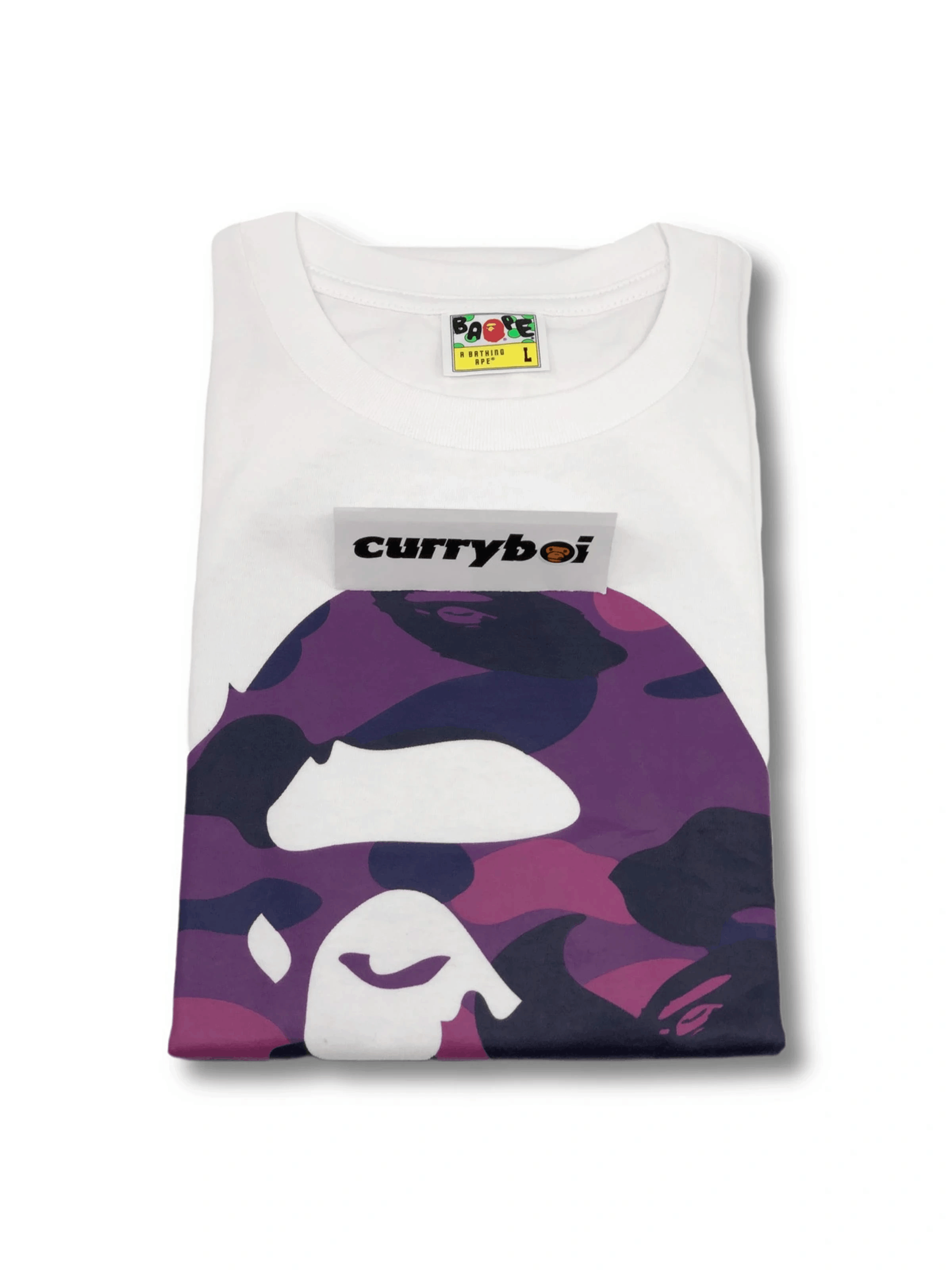 Bape BAPE Color Camo Big Ape Head T-Shirt White/Purple Size US L / EU 52-54 / 3 - 4 Thumbnail